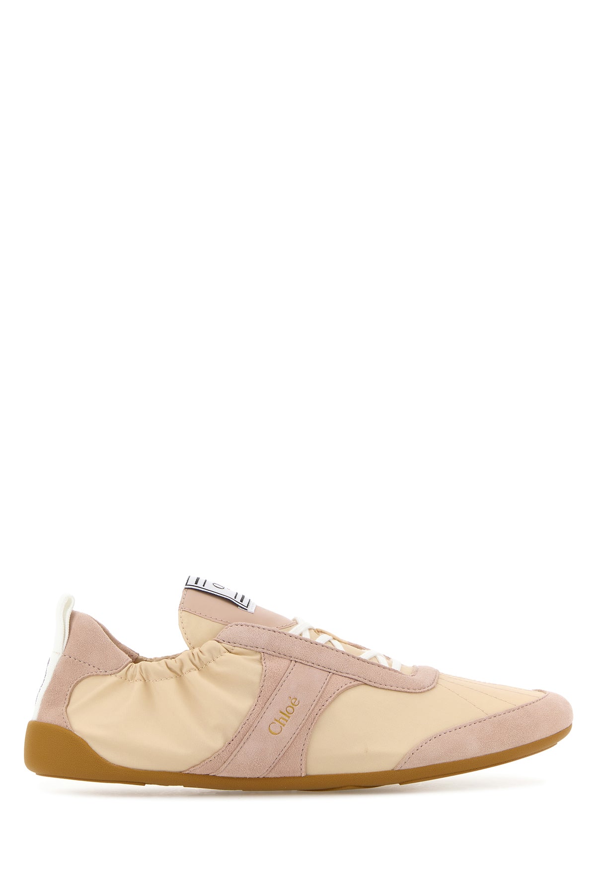 Chloé Sneakers Chloè Kick bicolor in tela e pelle scamosciata