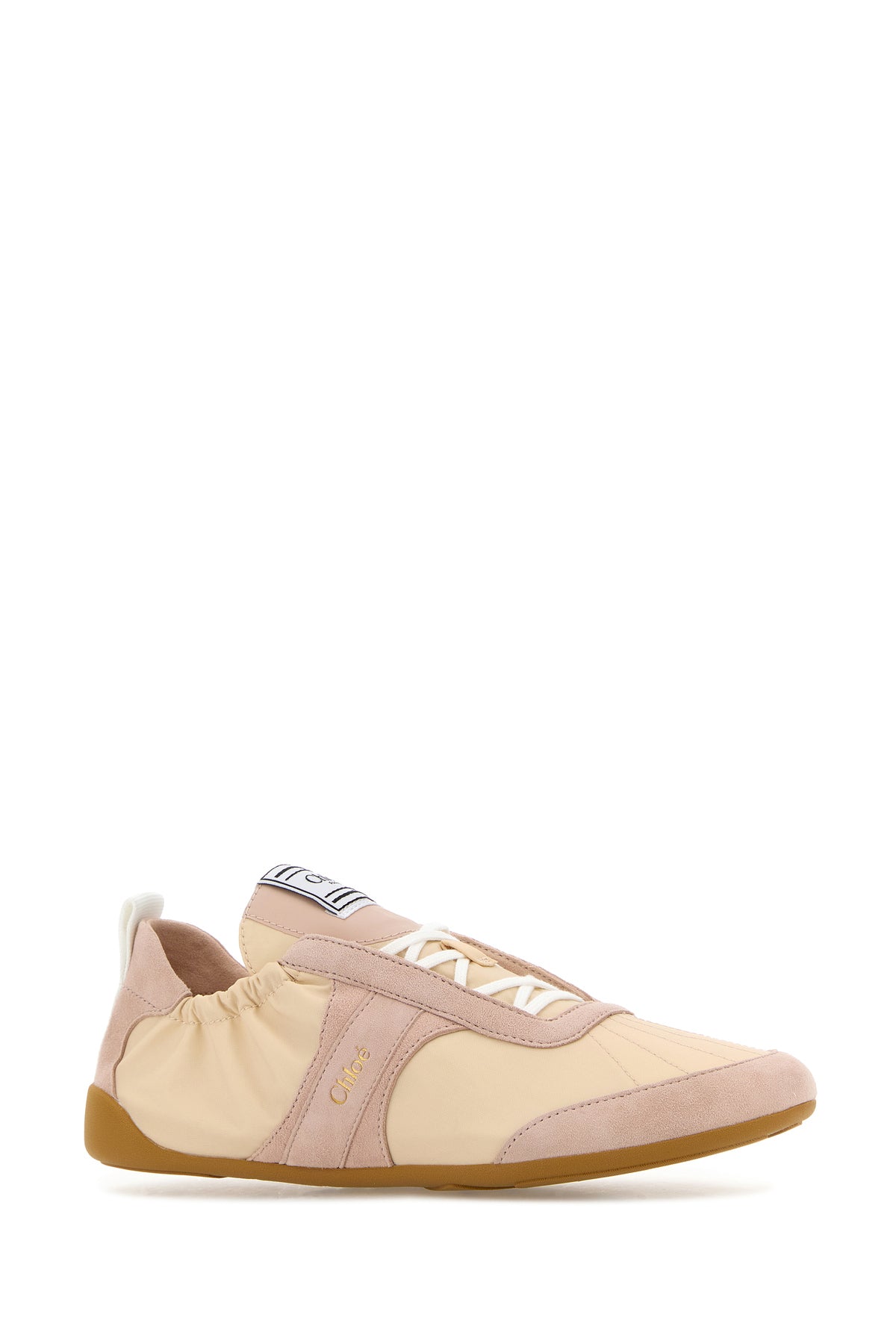 Chloé Sneakers Chloè Kick bicolor in tela e pelle scamosciata, view 2
