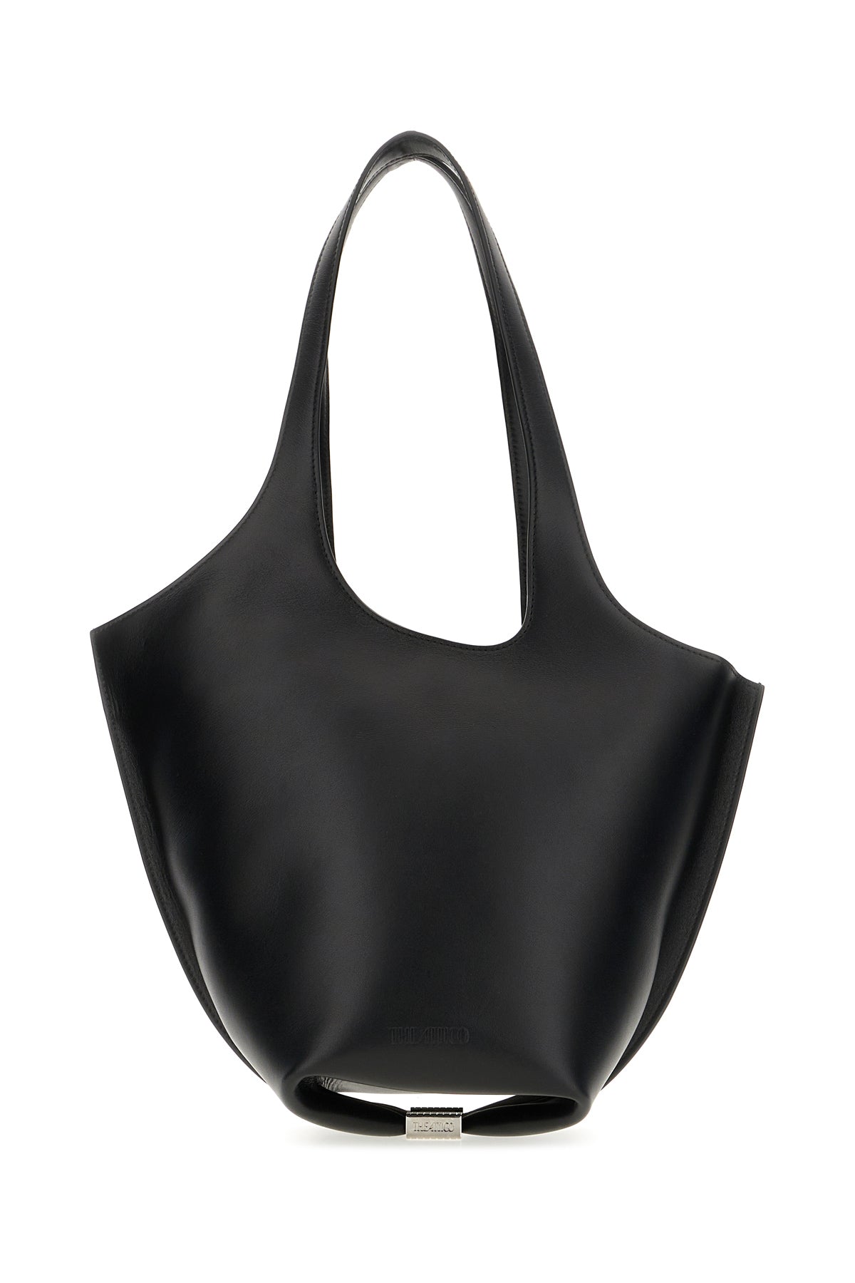 The Attico Borsa a spalla La Scoop media in pelle nera