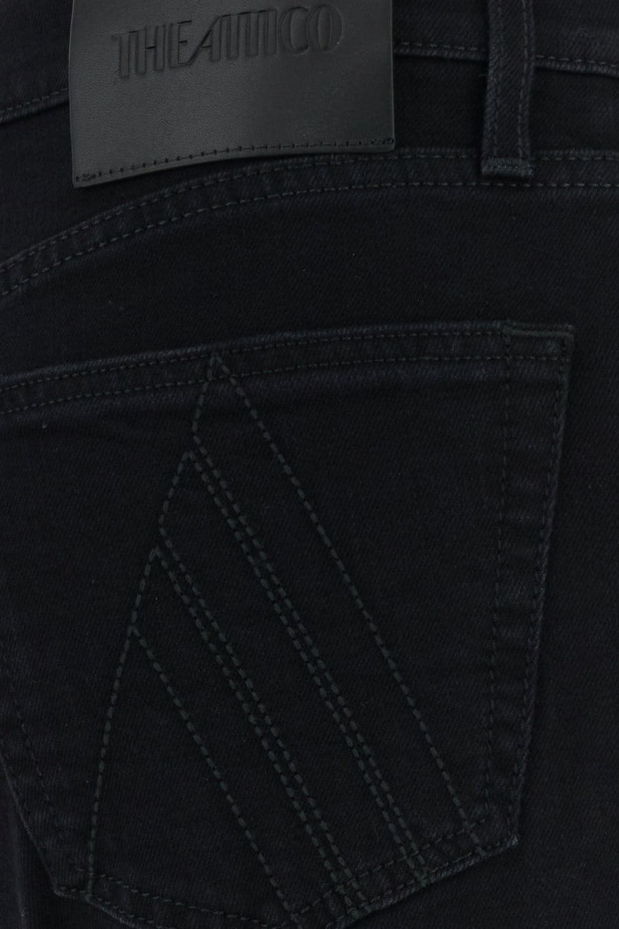 The Attico Jeans in denim stretch nero, view 3