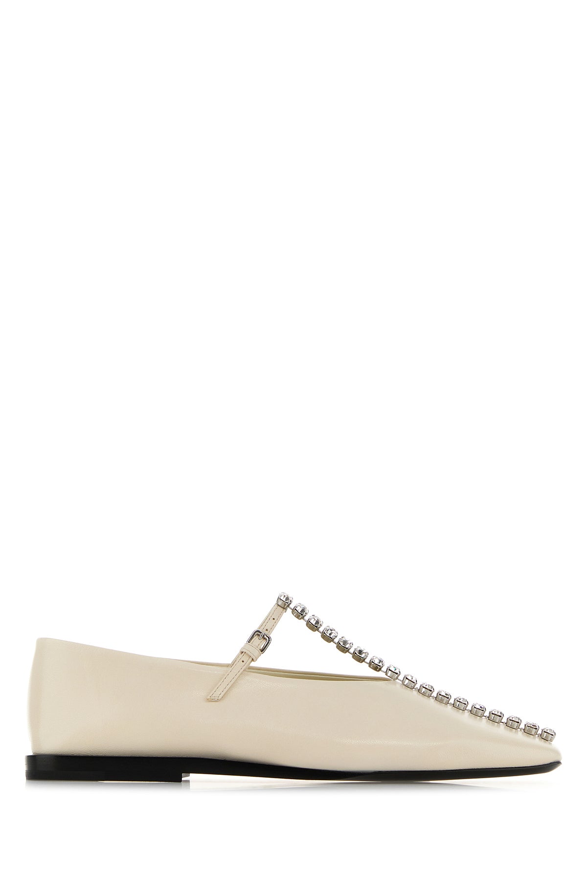 Jil Sander Ballerine in pelle avorio