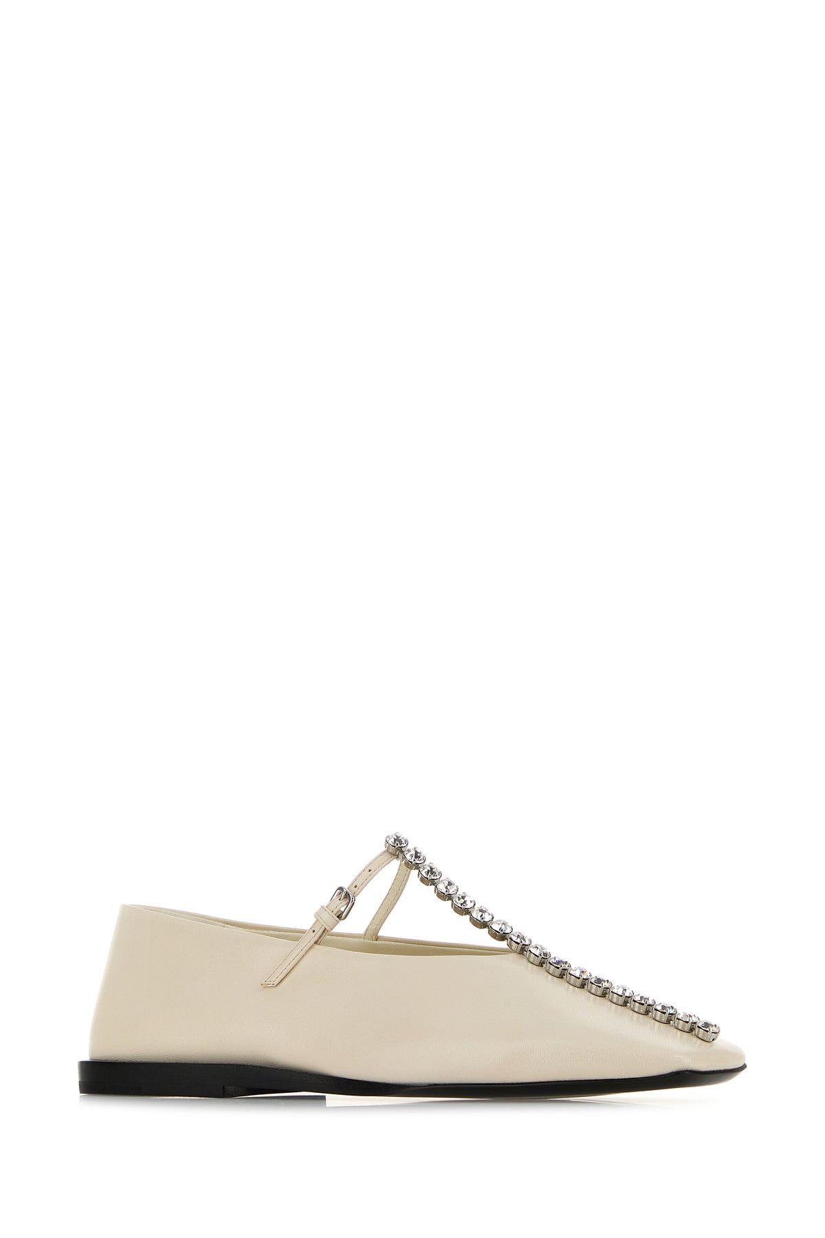 Jil Sander Ballerine in pelle avorio, view 2