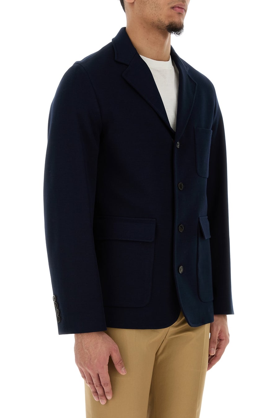 Gucci Giacca in jersey blu scuro, view 3