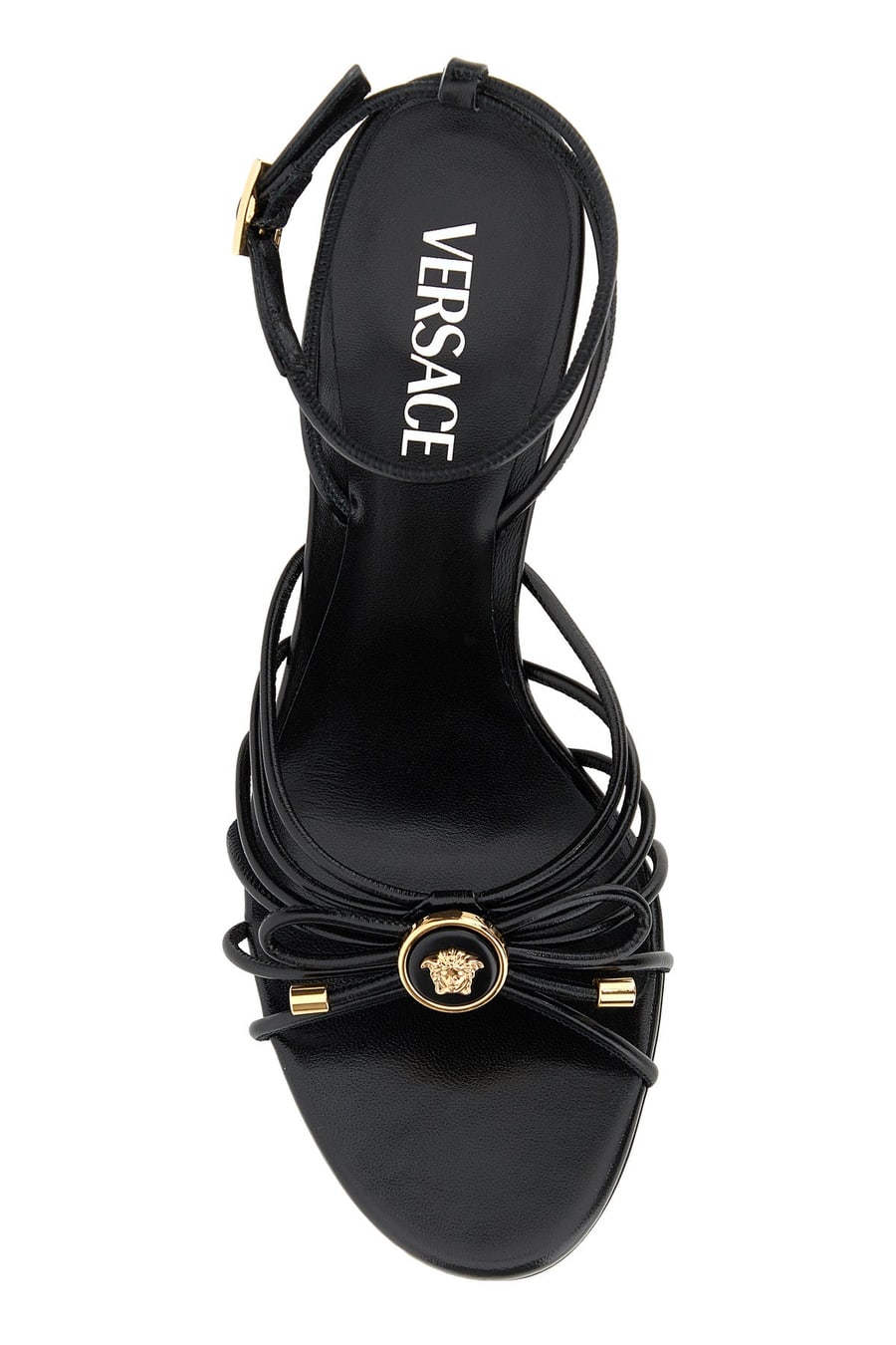 Versace Sandali in nappa nera, view 4