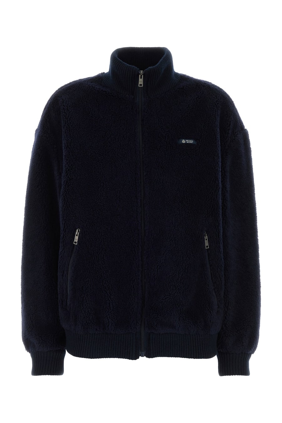 Prada Bomber in pile blu scuro