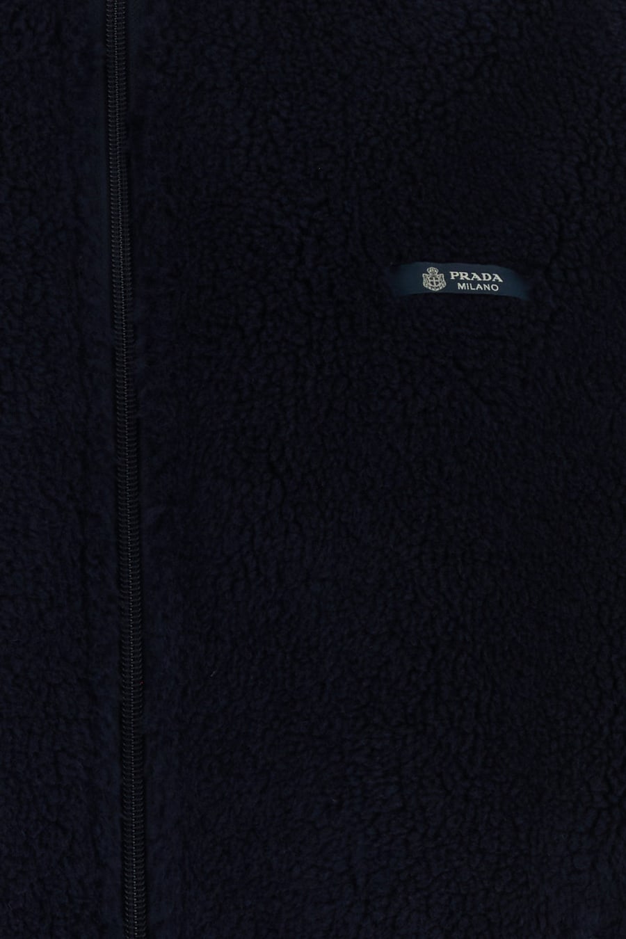 Prada Bomber in pile blu scuro, view 3