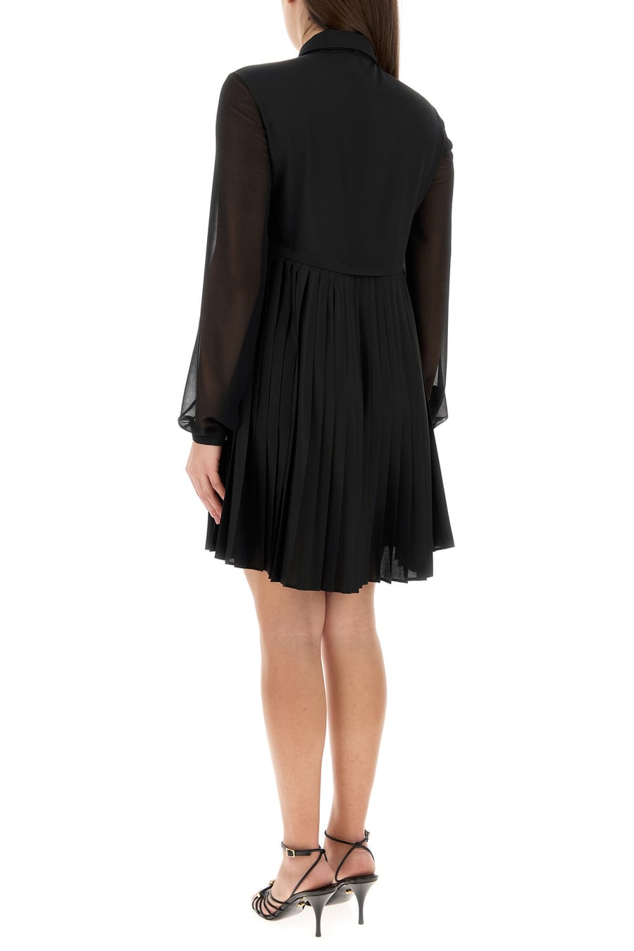 Versace Mini abito in crepe nero, view 4
