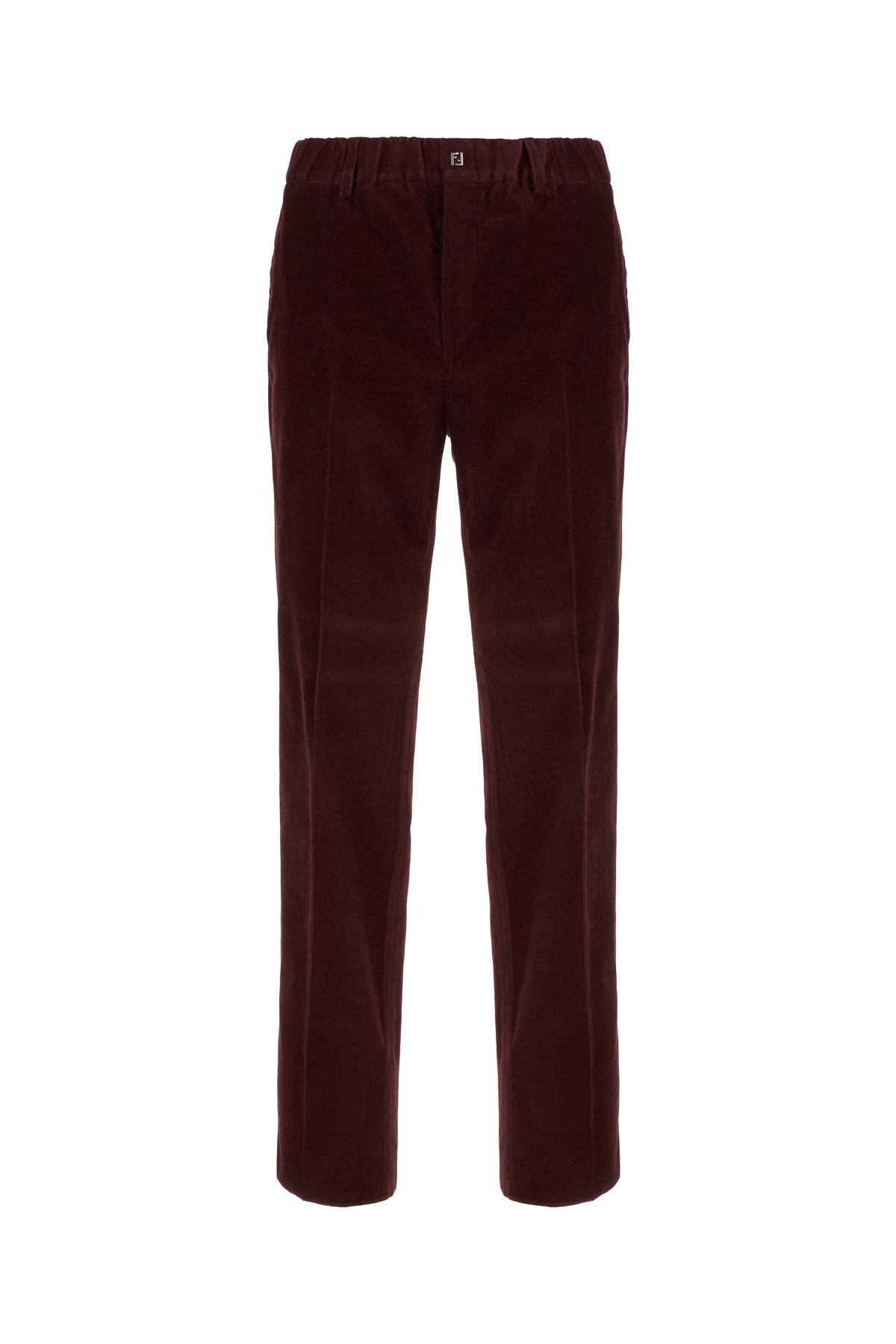 Fendi Pantalone in velluto a coste bordeaux