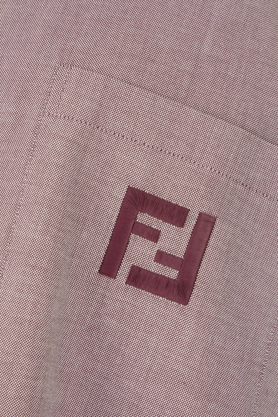 Fendi Camicia in oxford viola, view 3