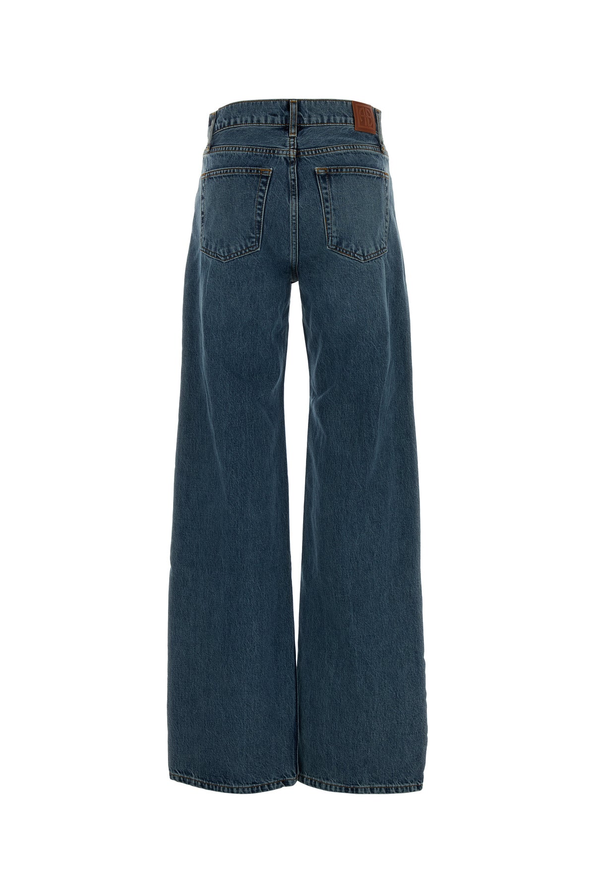 Anine Bing Jeans dalla gamba ampia in denim, view 2