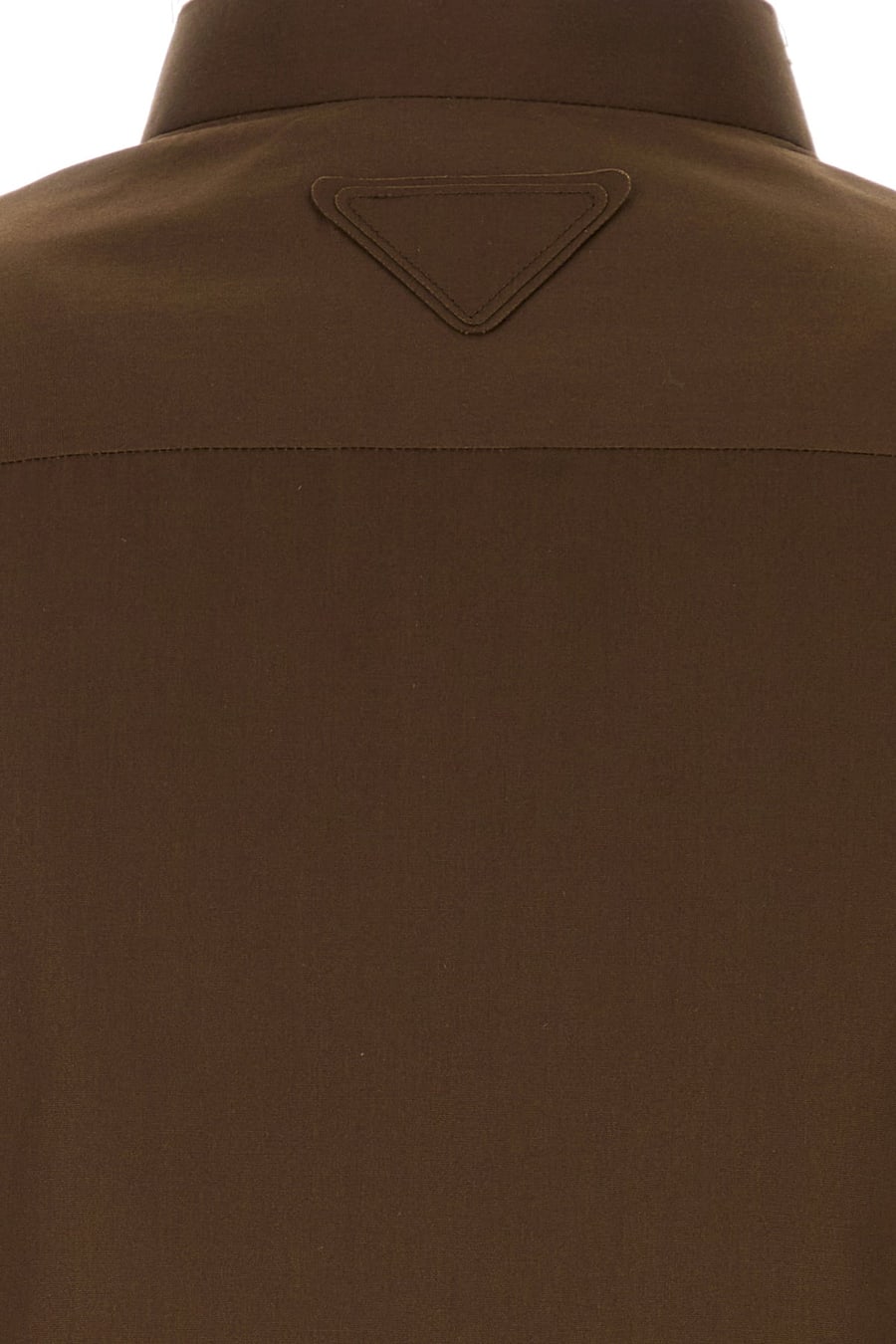Prada Camicia in popeline marrone, view 3