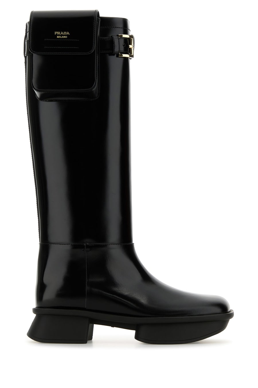 Prada Stivali in pelle nera