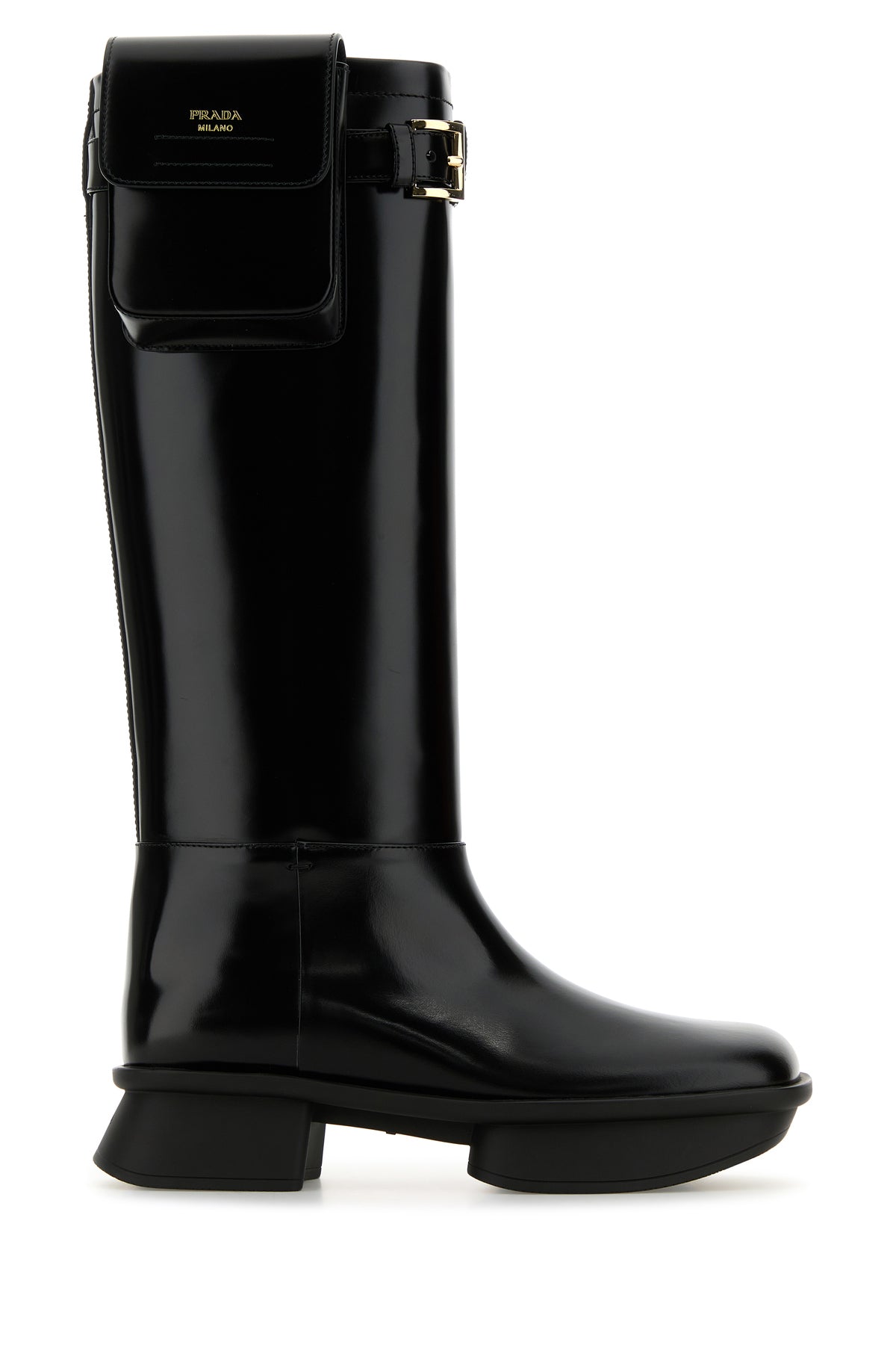 Prada Stivali in pelle nera