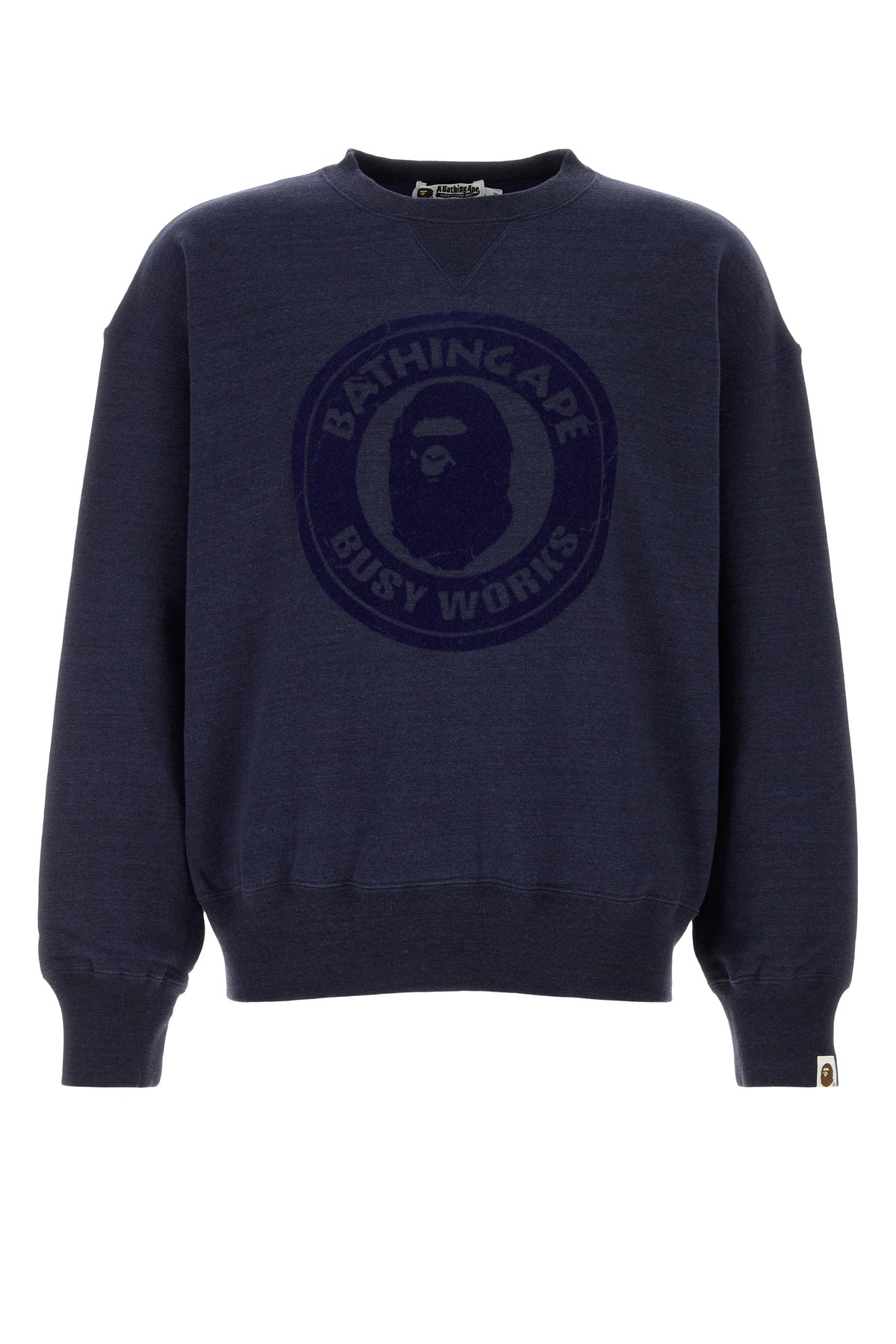 BAPE Felpa oversize in cotone blu navy