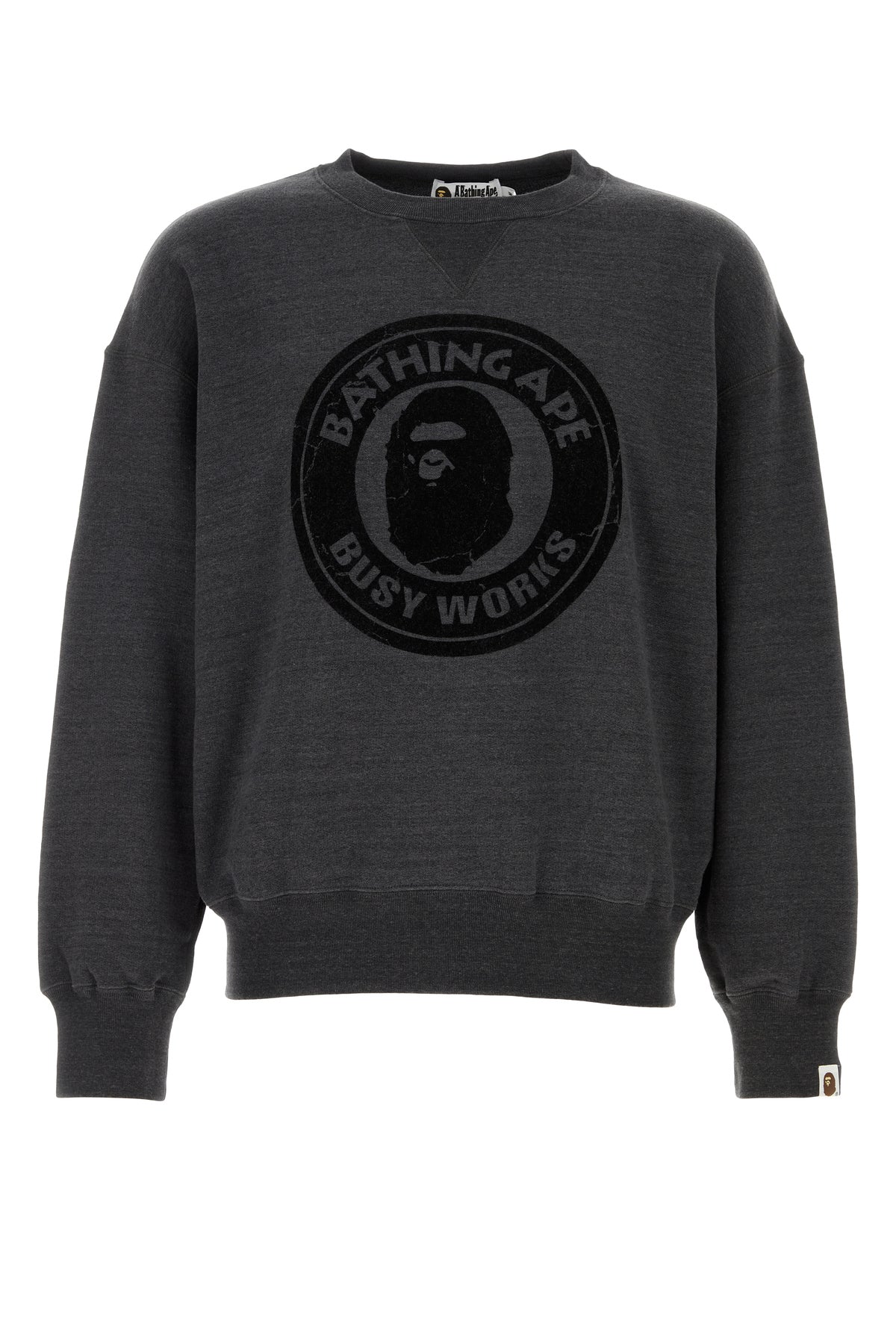 BAPE Felpa oversize in cotone grafite