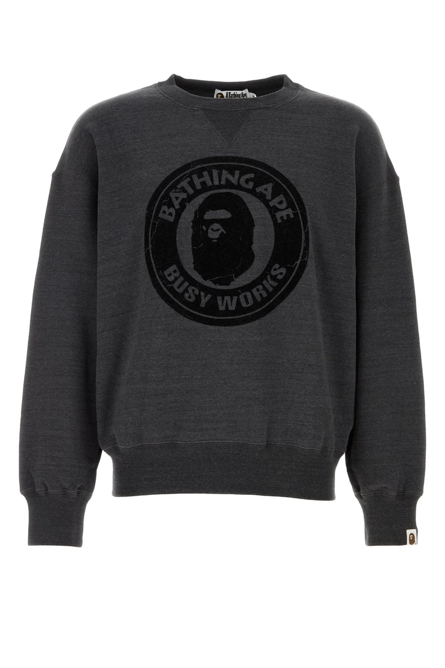 BAPE Felpa oversize in cotone grafite