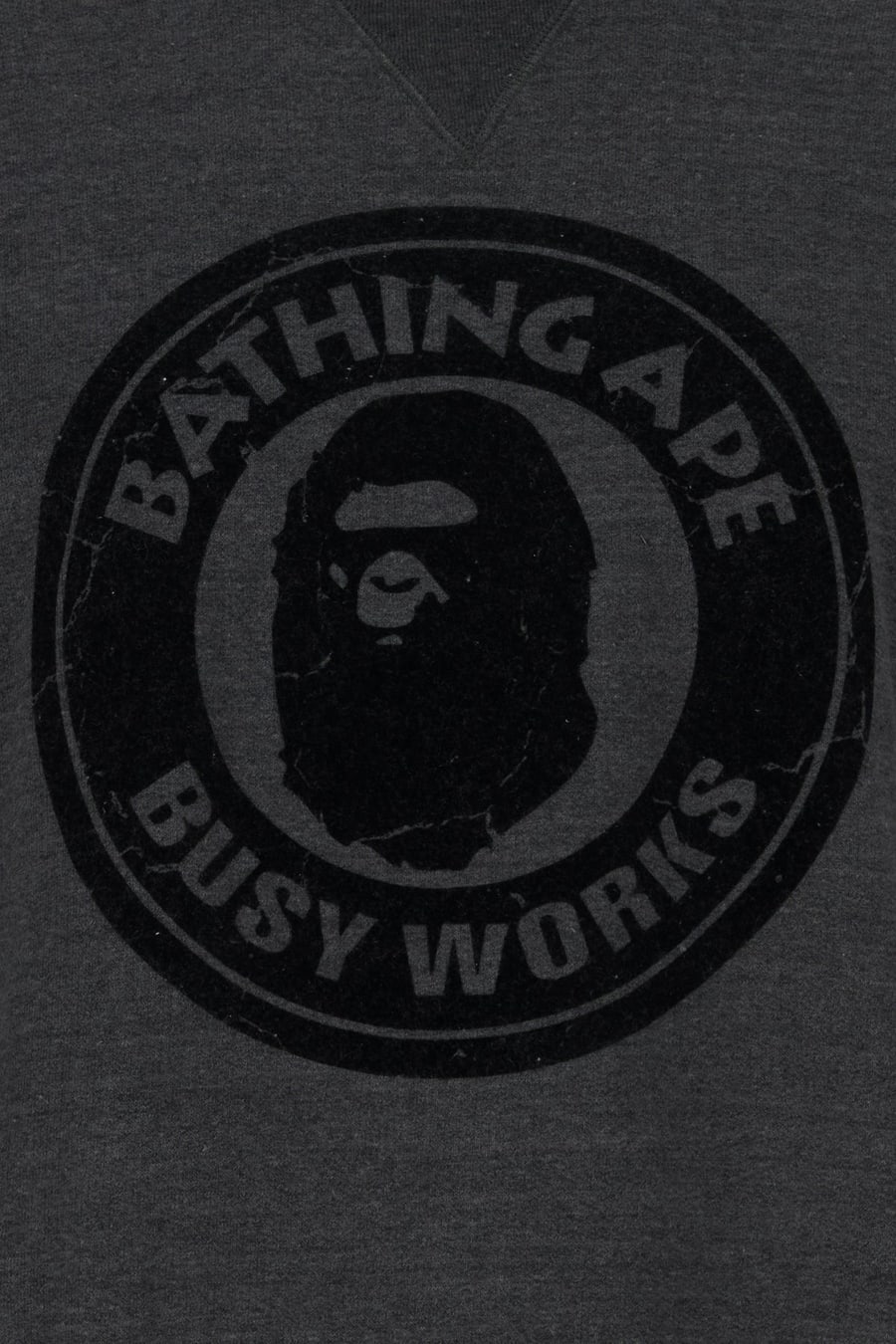 BAPE Felpa oversize in cotone grafite, view 3