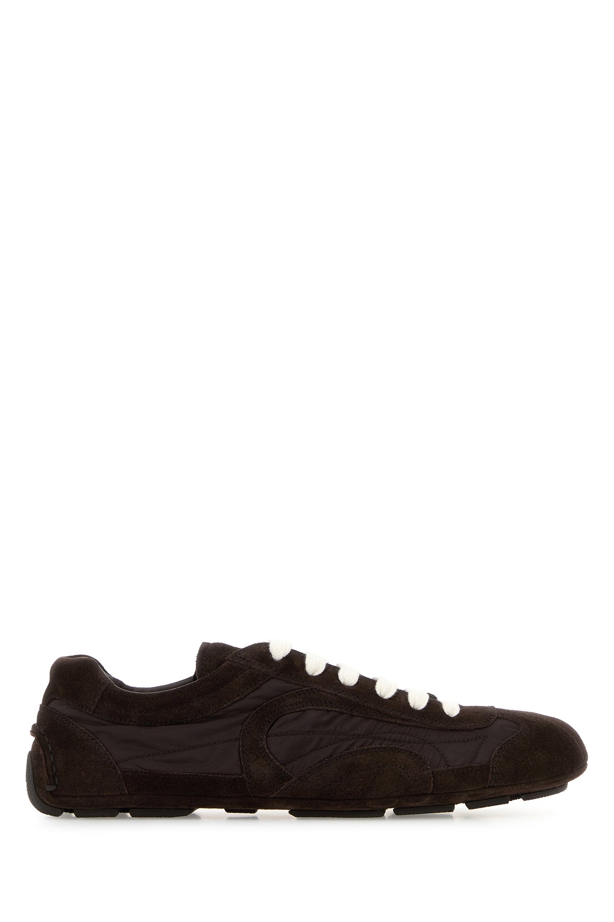 Prada Sneakers Montecarlo Re-Edition 2005 marroni in pelle scamosciata e Re-Nylon