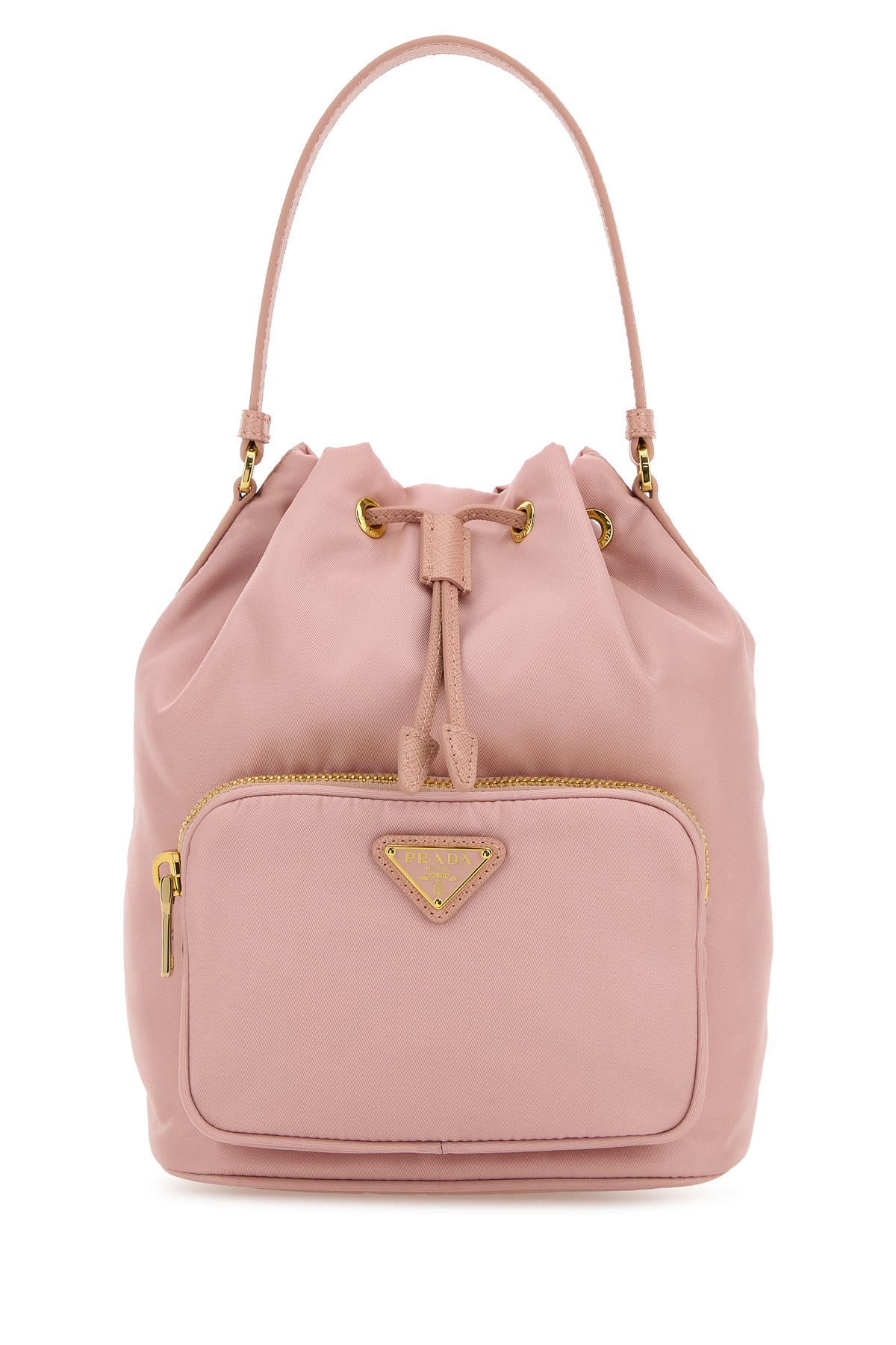 Prada Borsa a secchiello Duet in Re-Nylon rosa