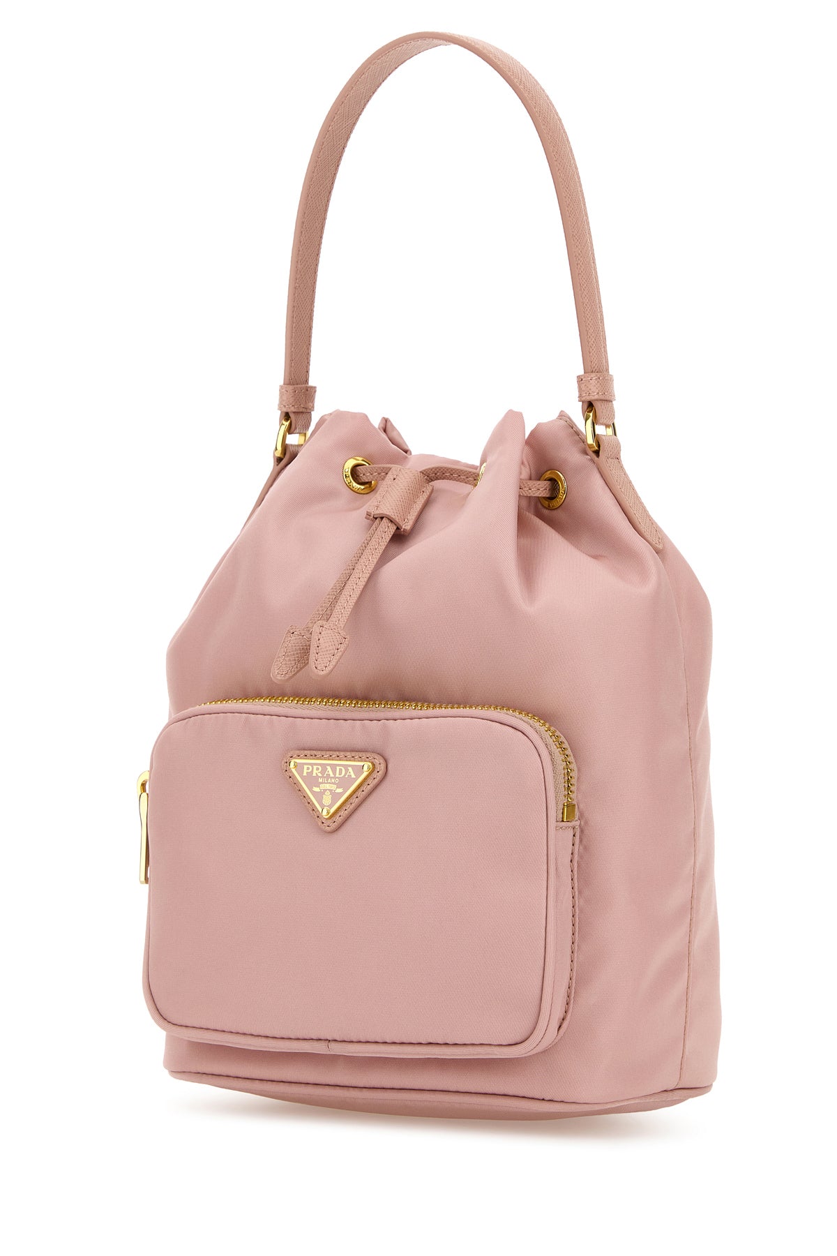 Prada Borsa a secchiello Duet in Re-Nylon rosa, view 2