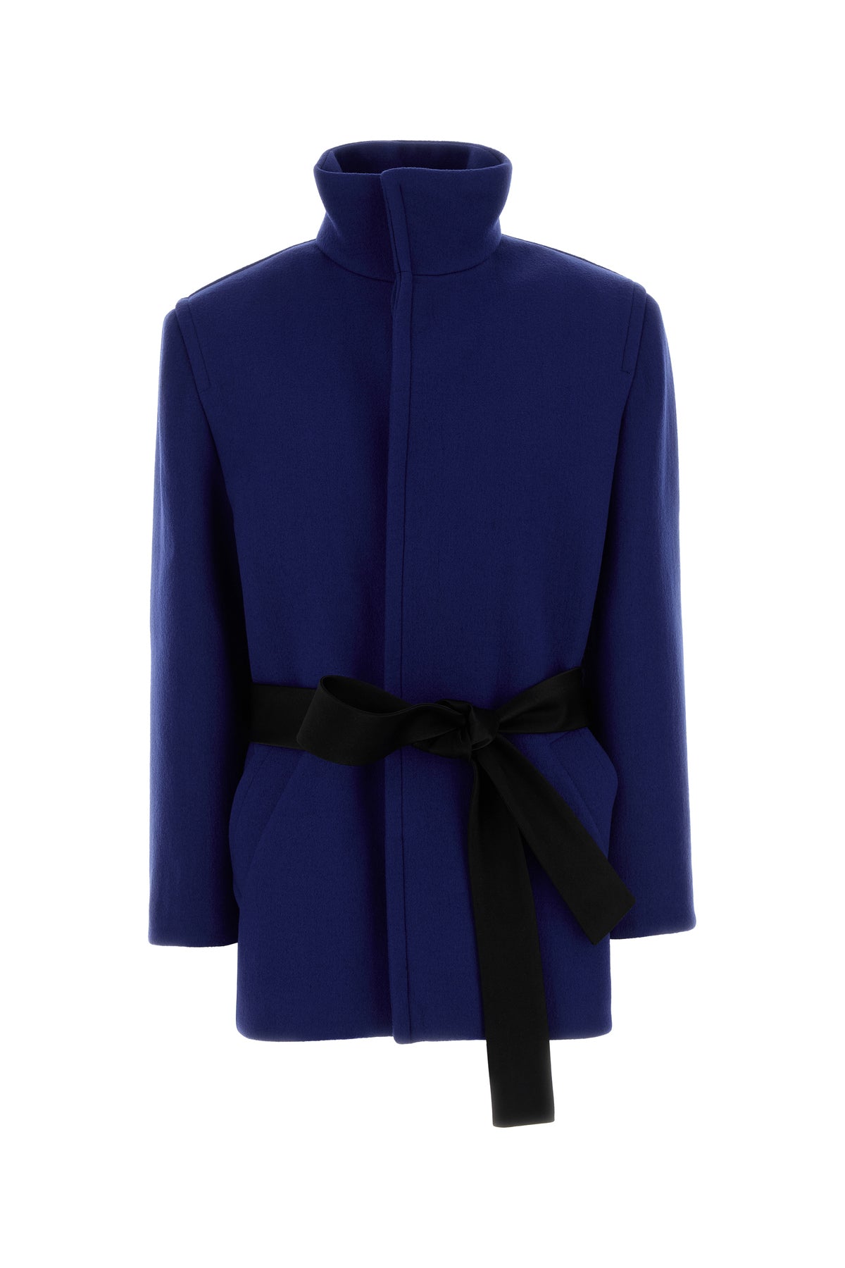 Saint Laurent Giubbino in lana blu