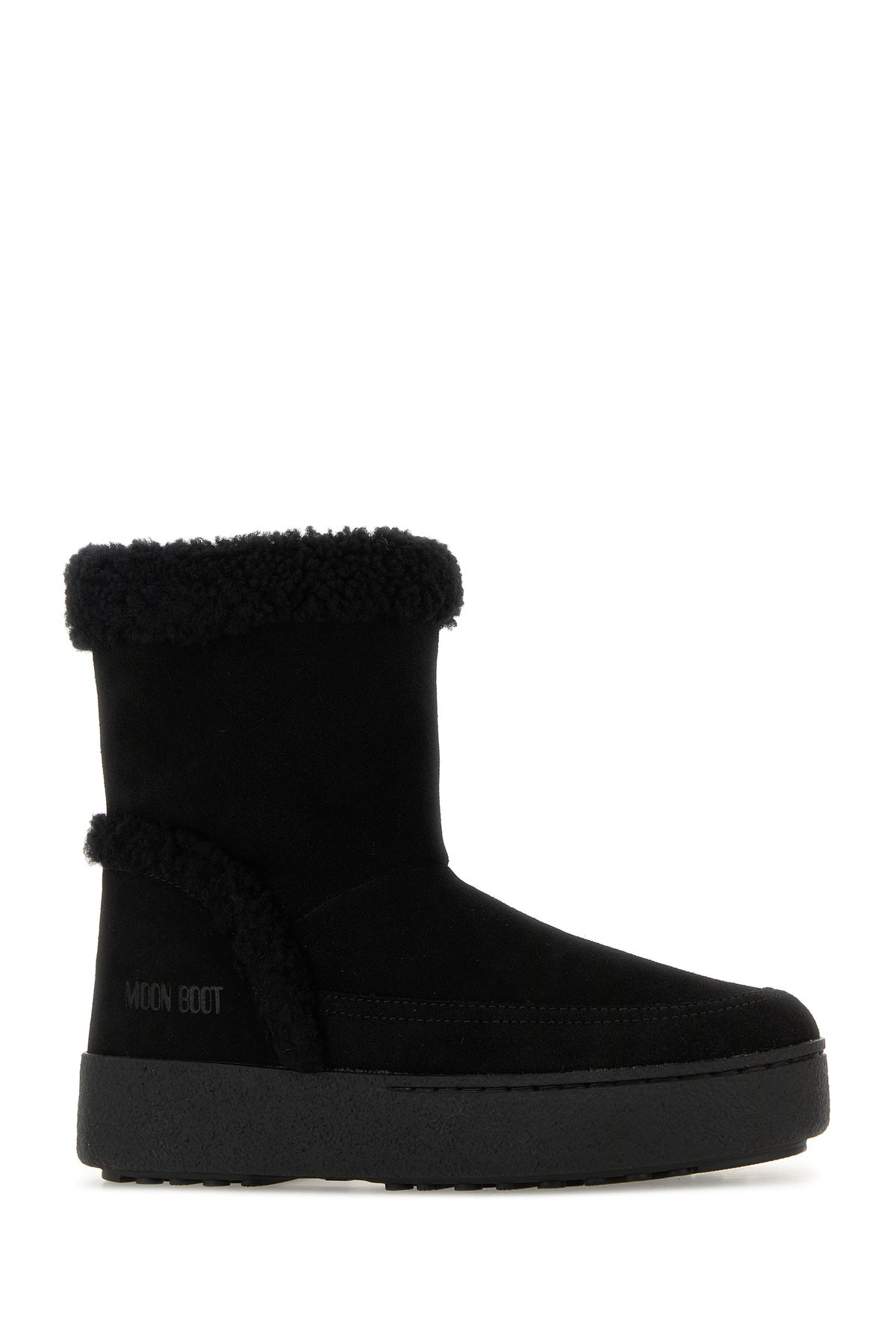 MOON BOOT Stivaletti LTrack Tina in pelle scamosciata nera, view 2