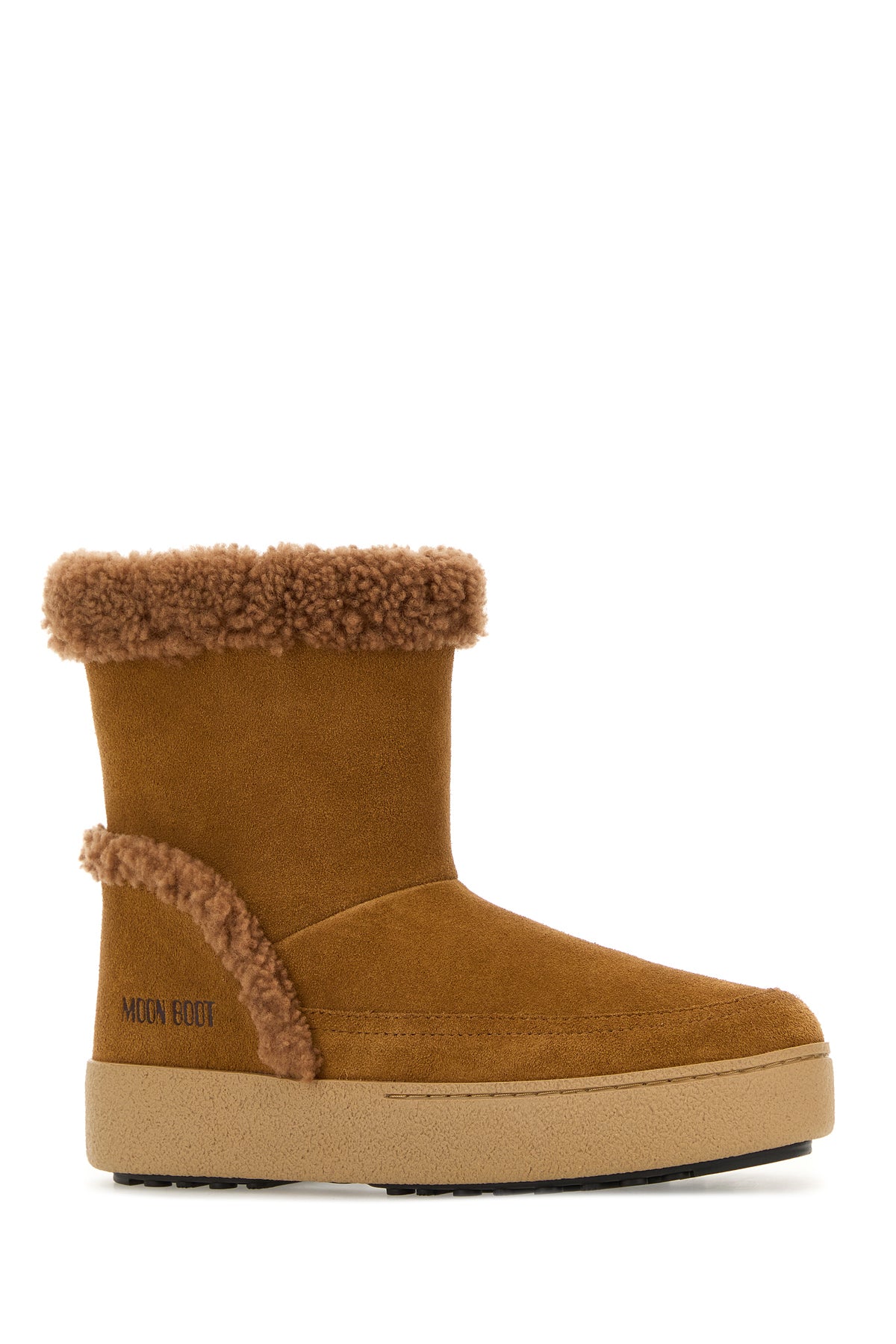 MOON BOOT Stivaletti LTrack Tina in pelle scamosciata caramello, view 2