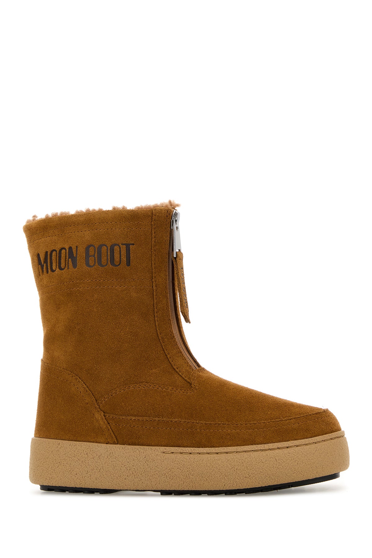 MOON BOOT Stivaletti LTrack Lara in pelle scamosciata caramello, view 2