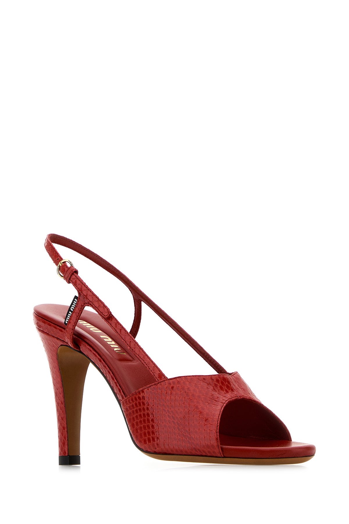 Miu Miu Sandali in pelle rossa, view 2