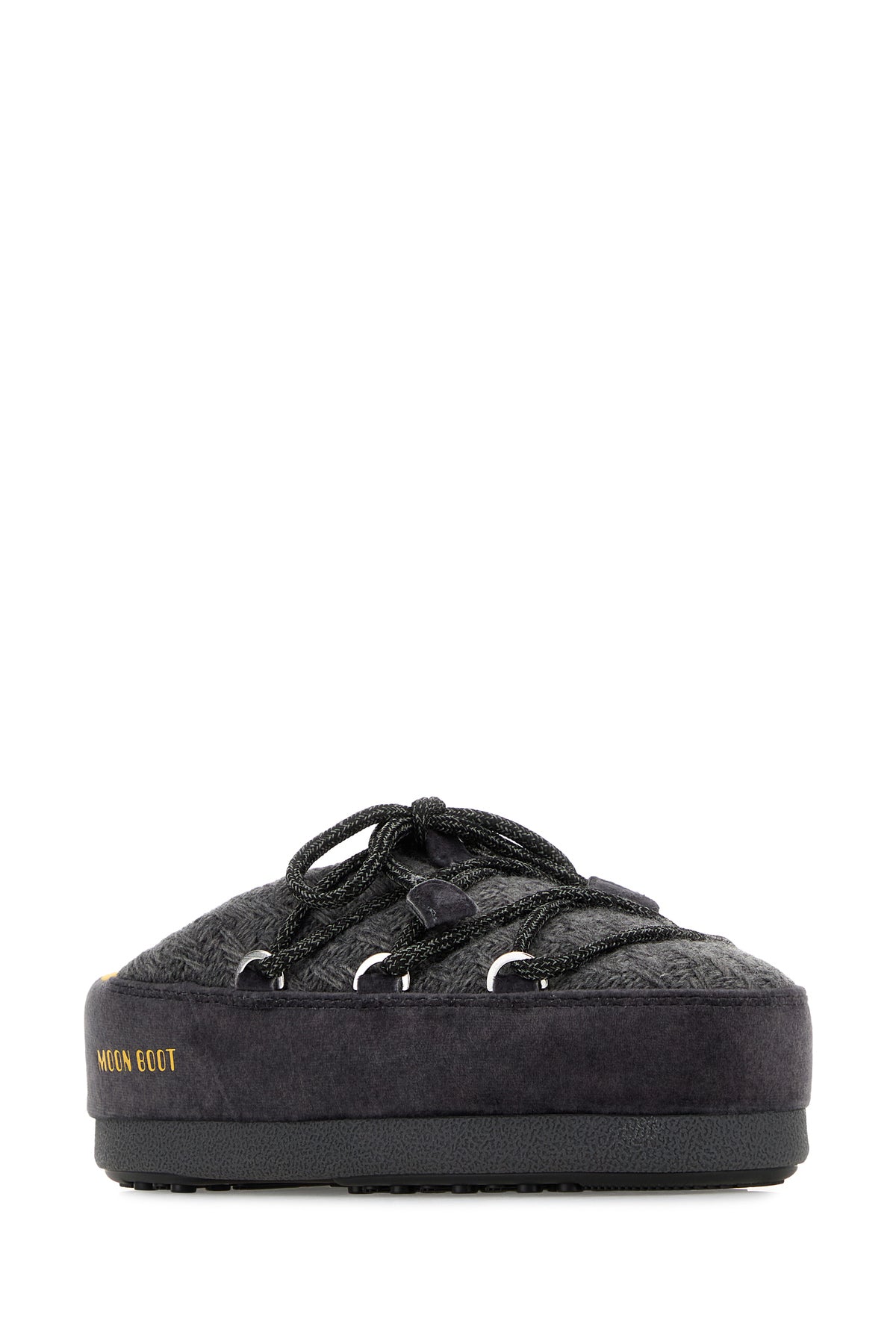 MOON BOOT Slippers EVX Moon Boot x Guest In Residence in tessuto grigio scuro, view 2