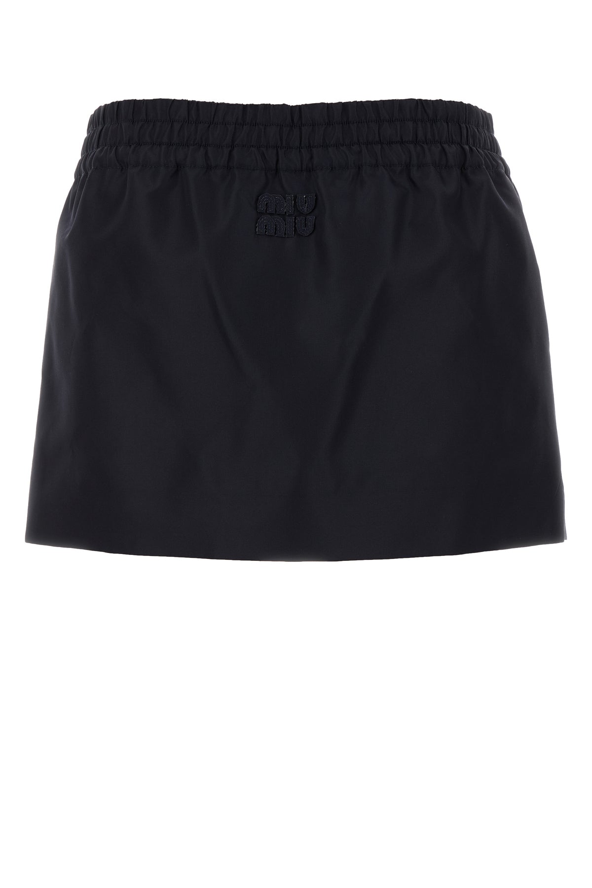 Miu Miu Minigonna in nylon blu navy, view 2