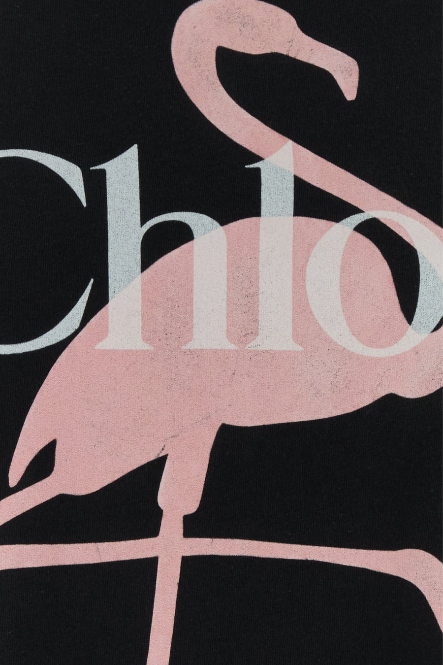 Chloé T-shirt oversize in cotone ardesia, view 3