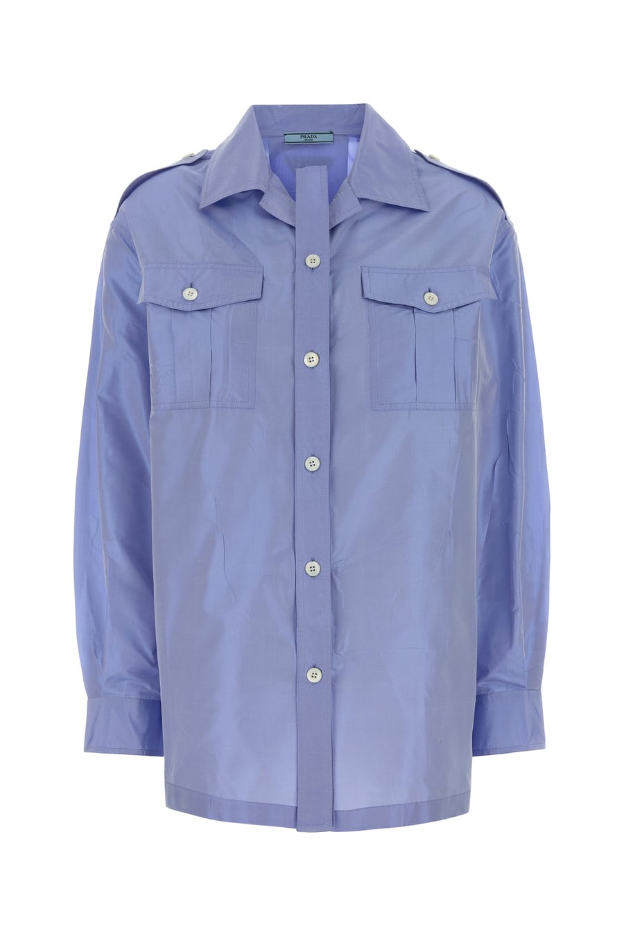 Prada Camicia in taffetà azzurro