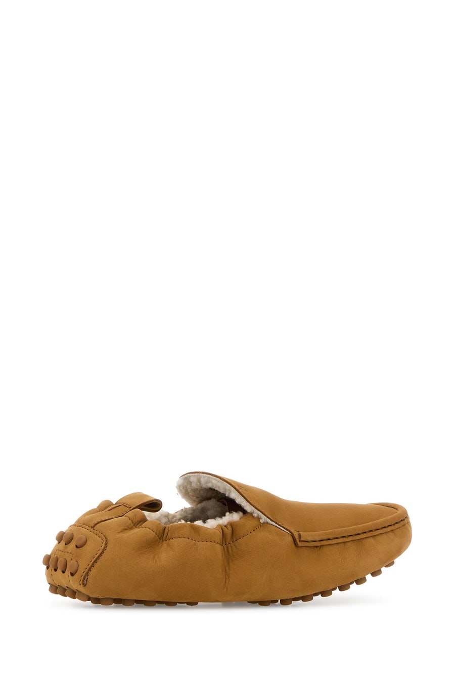 Tod's Mocassini in pelle scamosciata cammello, view 3