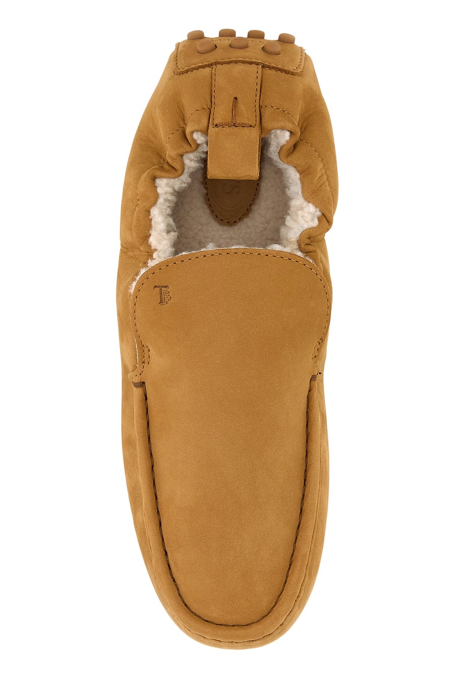 Tod's Mocassini in pelle scamosciata cammello, view 4