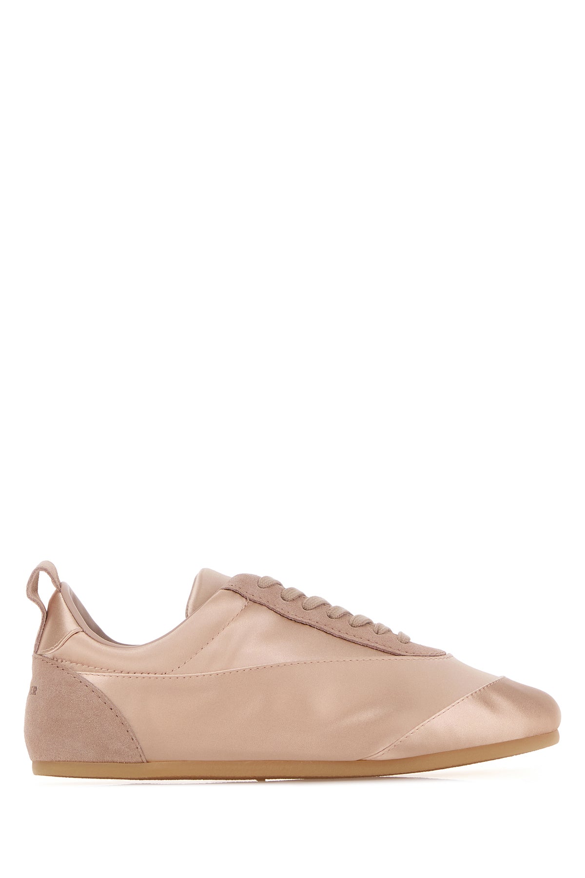 Jil Sander Sneakers rosa pastello in raso e pelle scamosciata