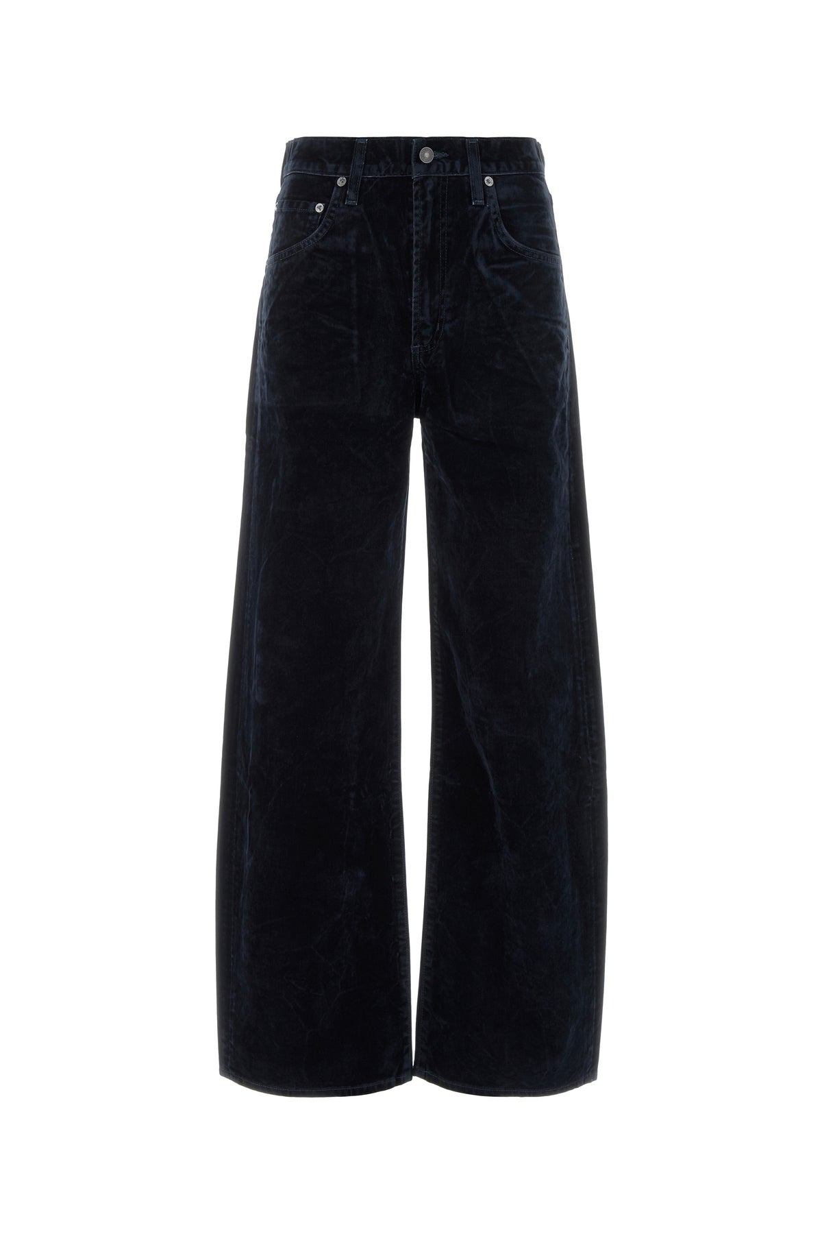 AGOLDE Jeans Low Curve in velluto blu scuro