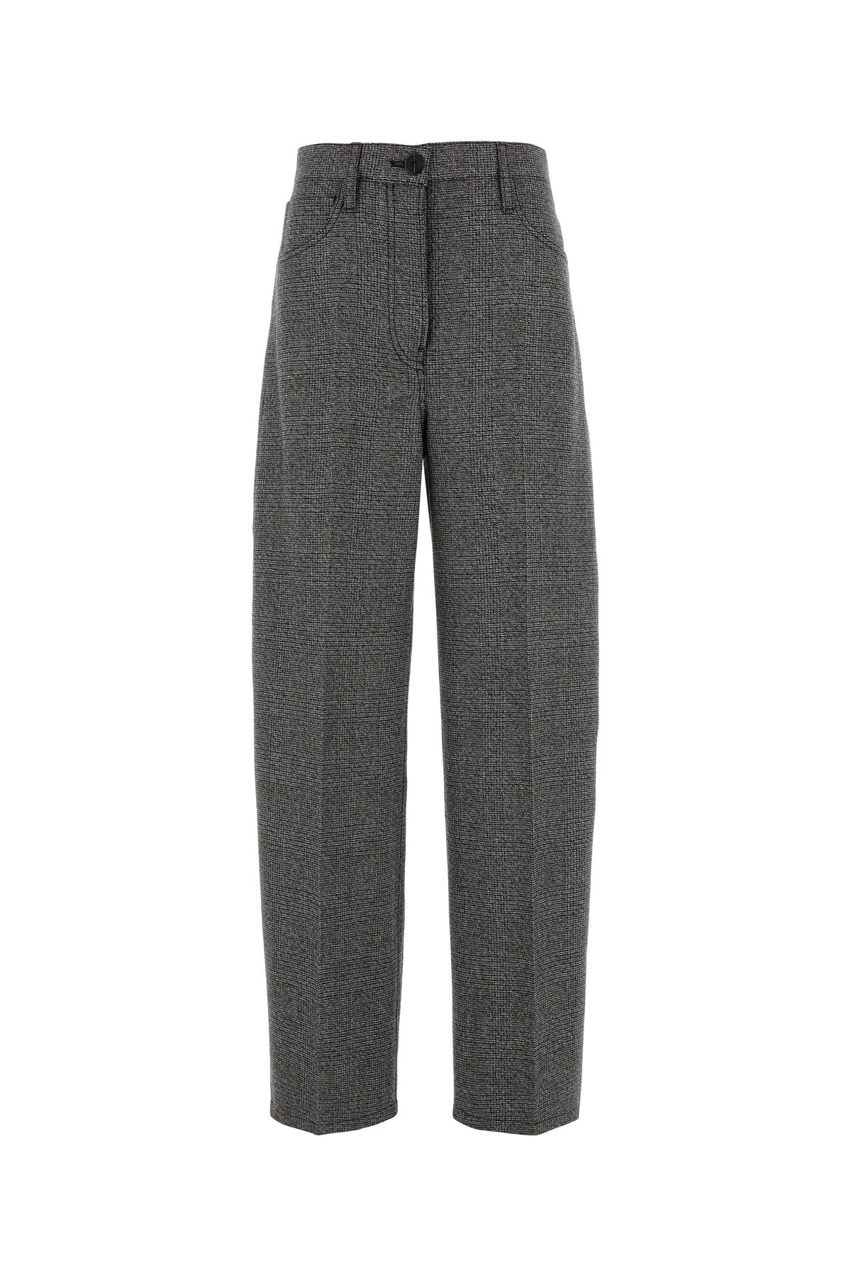 Prada Pantalone in Principe di Galles ricamato