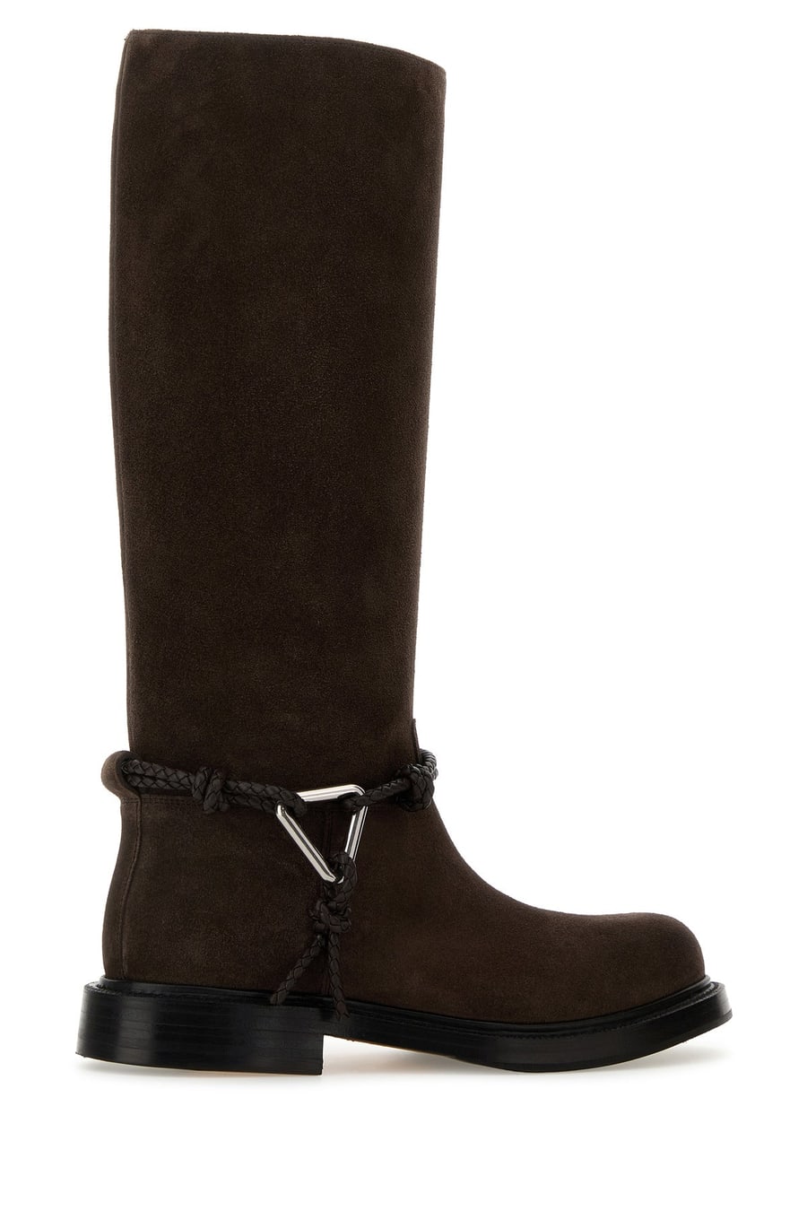 Bottega Veneta Stivali James in pelle scamosciata marrone, view 3