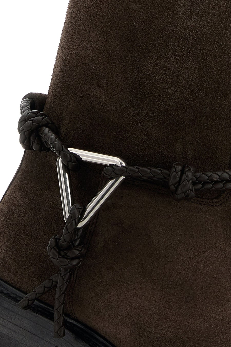 Bottega Veneta Stivali James in pelle scamosciata marrone, view 4