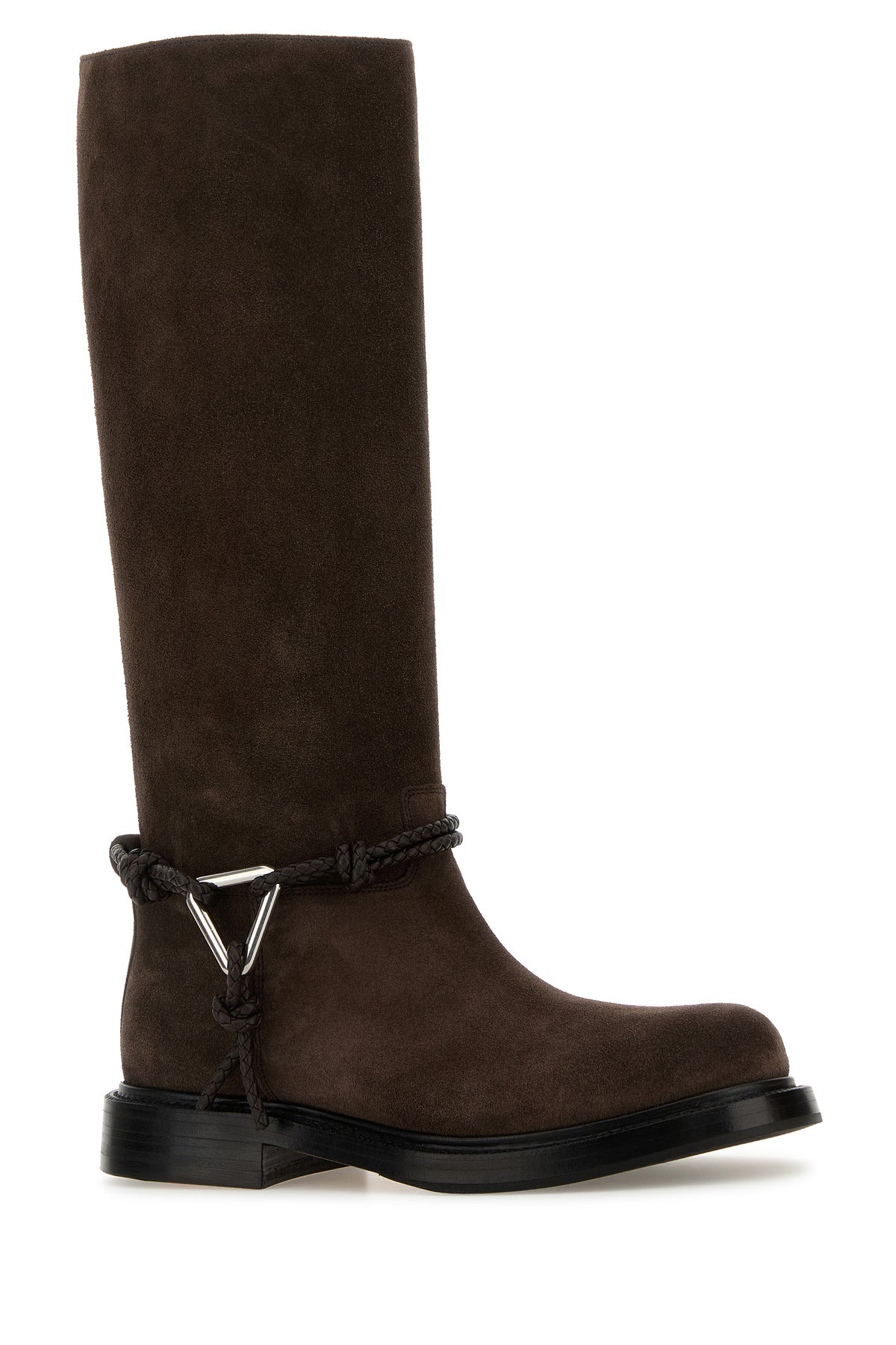 Bottega Veneta Stivali James in pelle scamosciata marrone, view 2