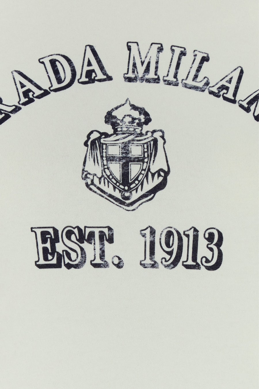 Prada T-shirt in cotone bianco, view 3