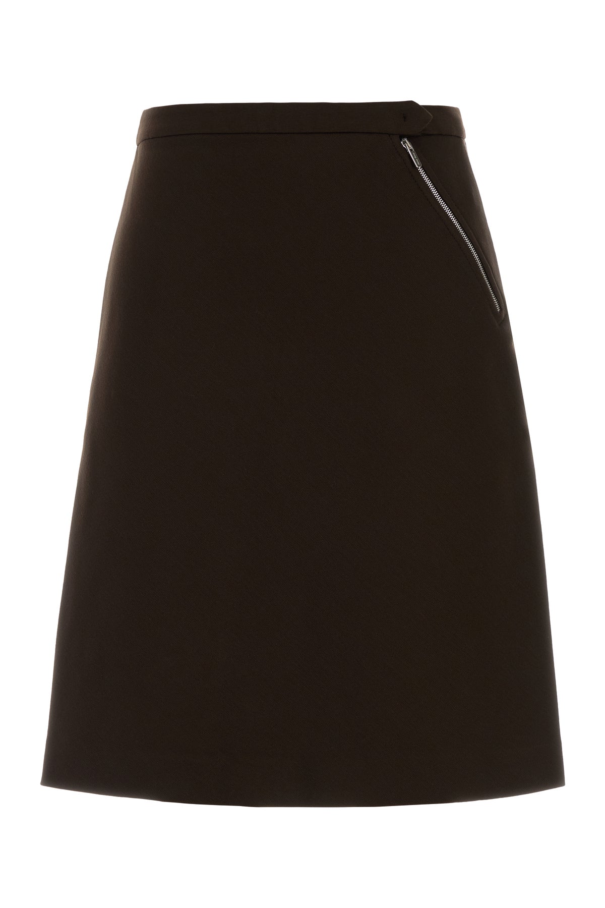 Miu Miu Gonna in misto viscosa stretch marrone