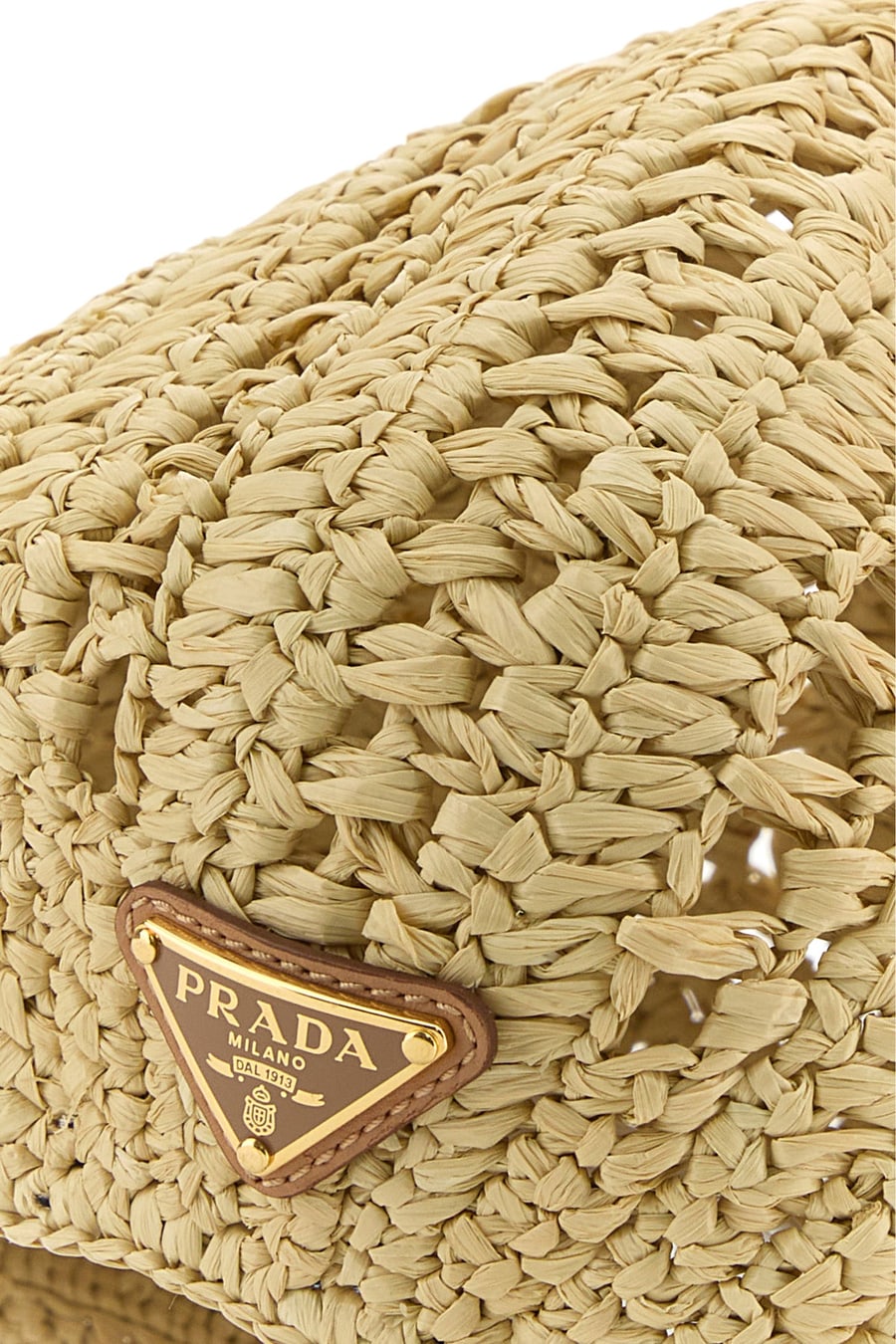 Prada Cappello baker boy in rafia, view 4
