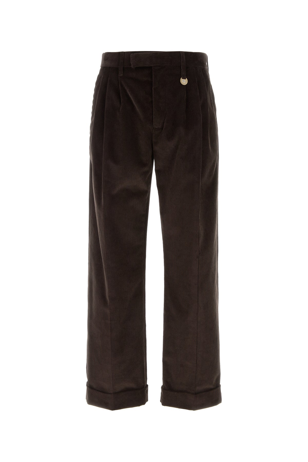 Burberry Pantalone in velluto a coste marrone