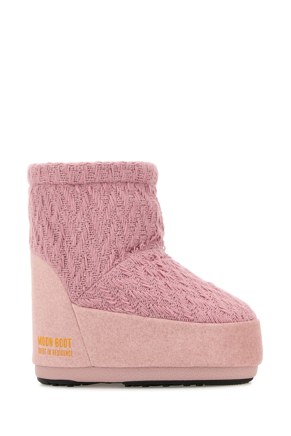 MOON BOOT Stivaletti Icon Low Moon Boot x Guest In Residence in tessuto rosa, view 2