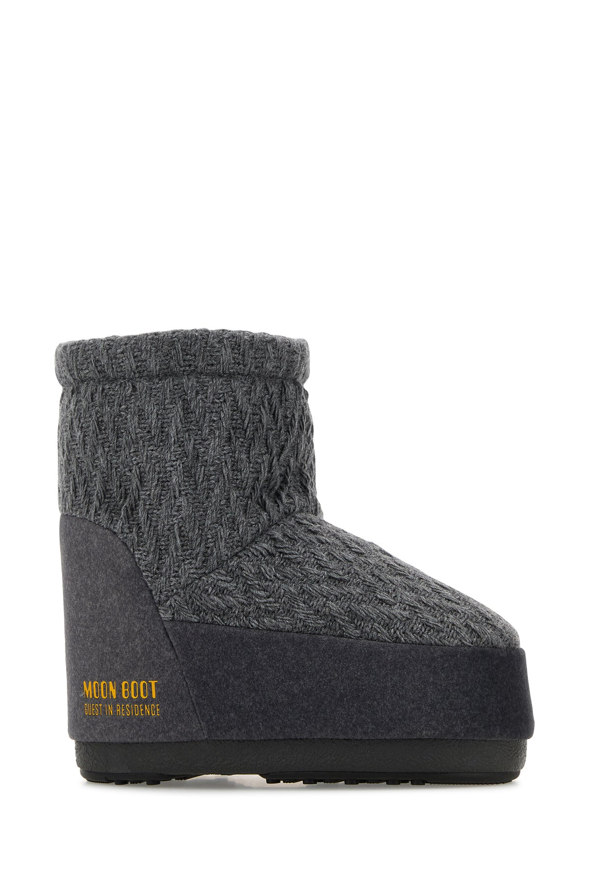 MOON BOOT Stivaletti Icon Low Moon Boot x Guest In Residence in tessuto grigio scuro, view 2