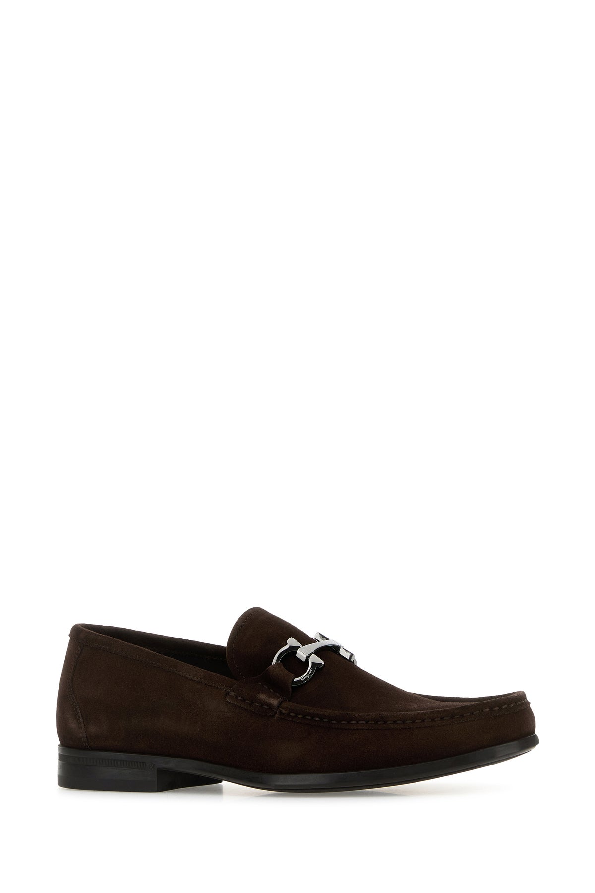 Ferragamo Mocassini Grandioso in pelle scamosciata marrone, view 2