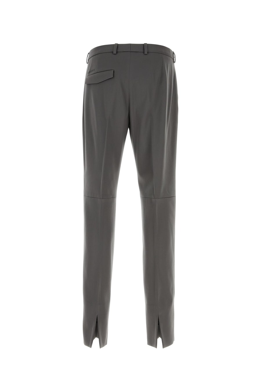 Gucci Pantalone in lana stretch grigia, view 2