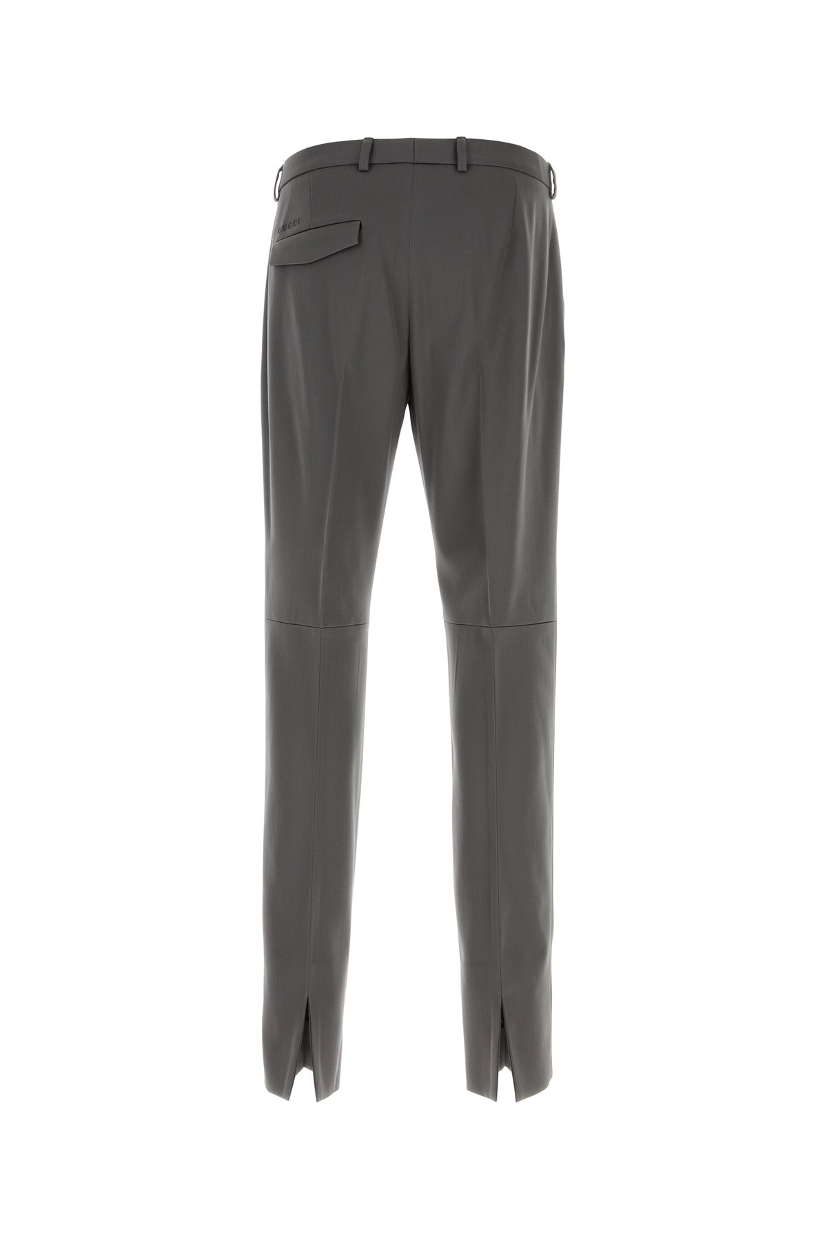 Gucci Pantalone in lana stretch grigia, view 2